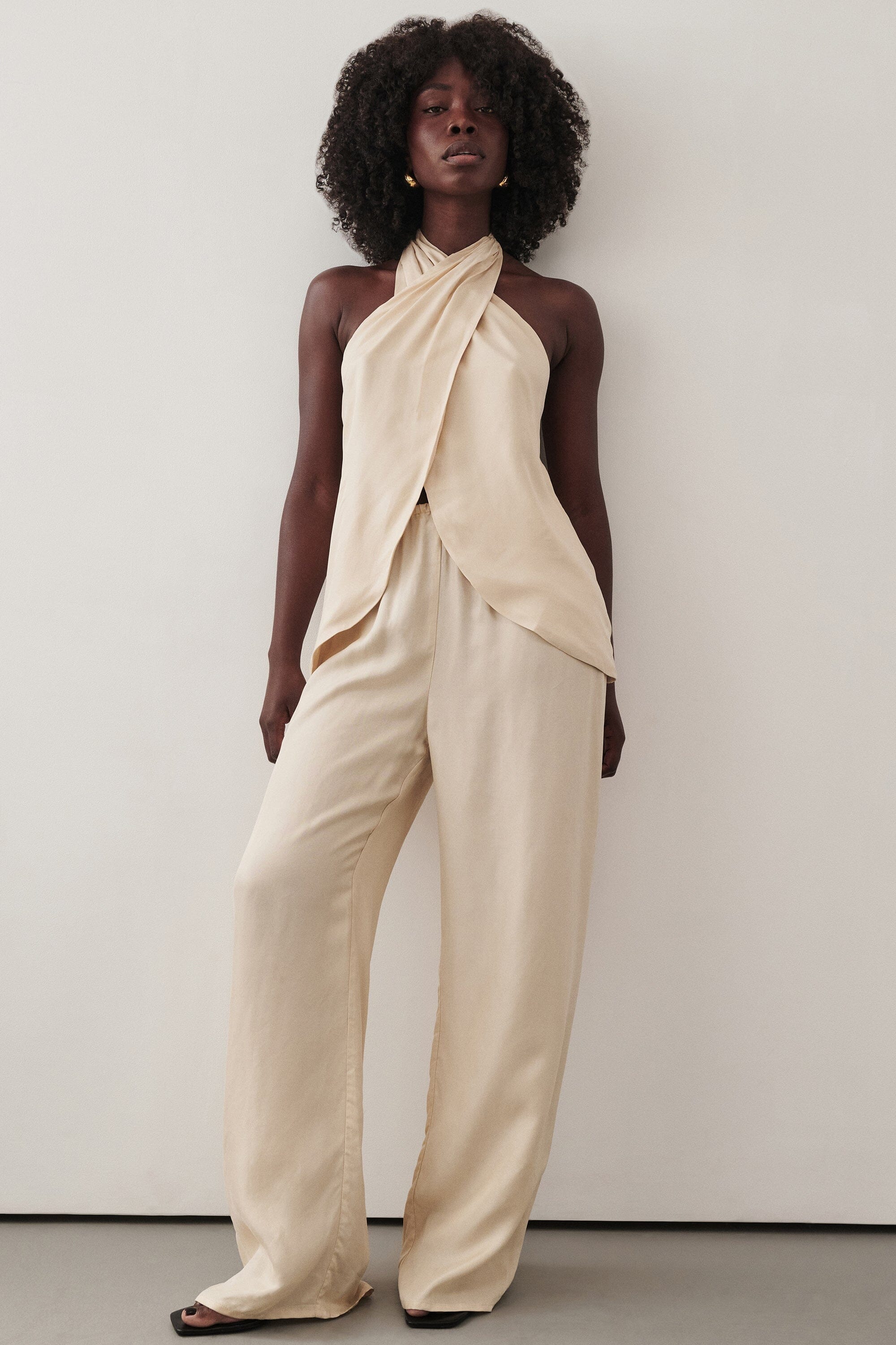 ADDIE STRAW CUPRO DRAWSTRING PANT - Image 2