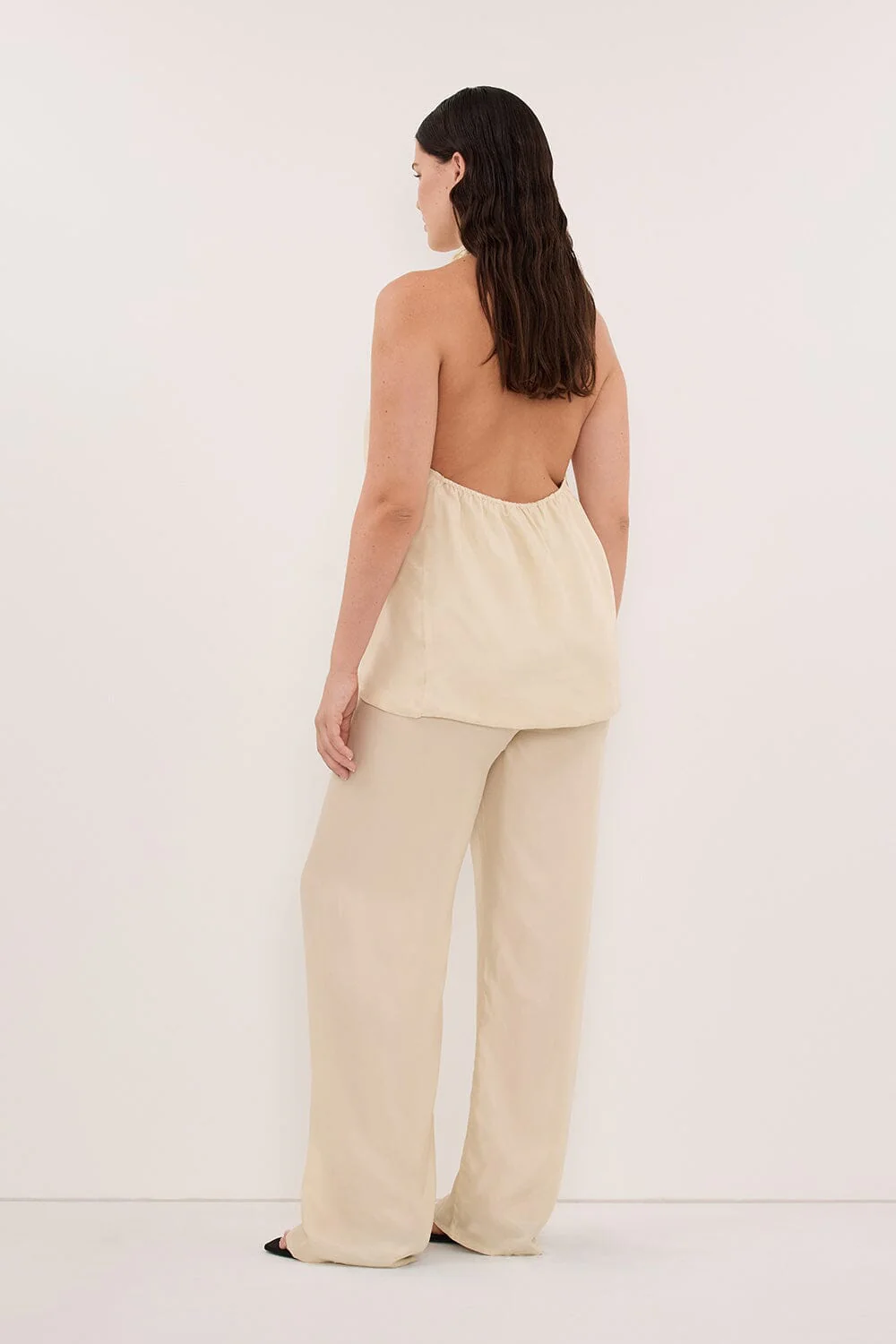 ADDIE STRAW CUPRO DRAWSTRING PANT - Image 7