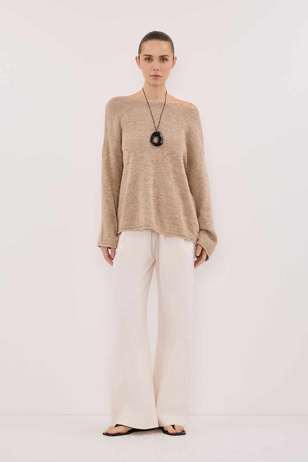 ALIZA NATURAL LONG SLEEVE KNIT JUMPER