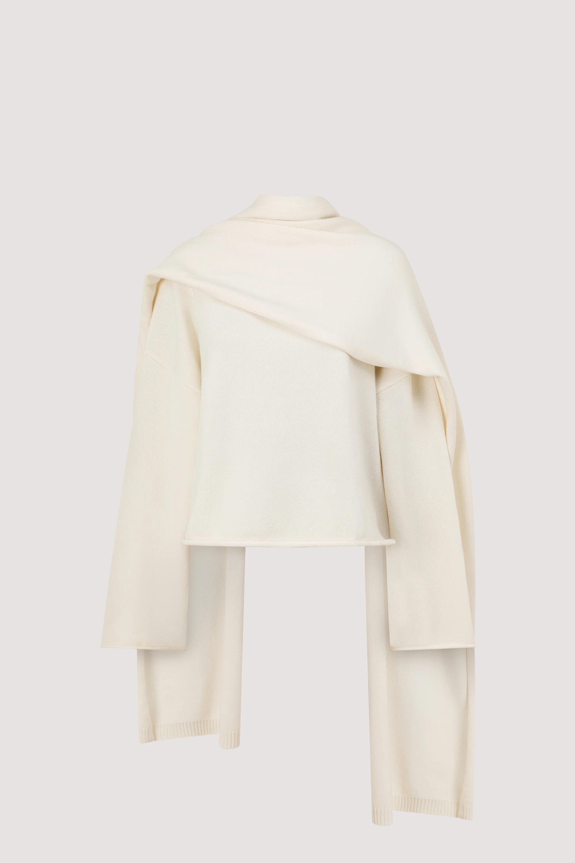 ANDIE IVORY SCARF KNIT JUMPER - Image 8