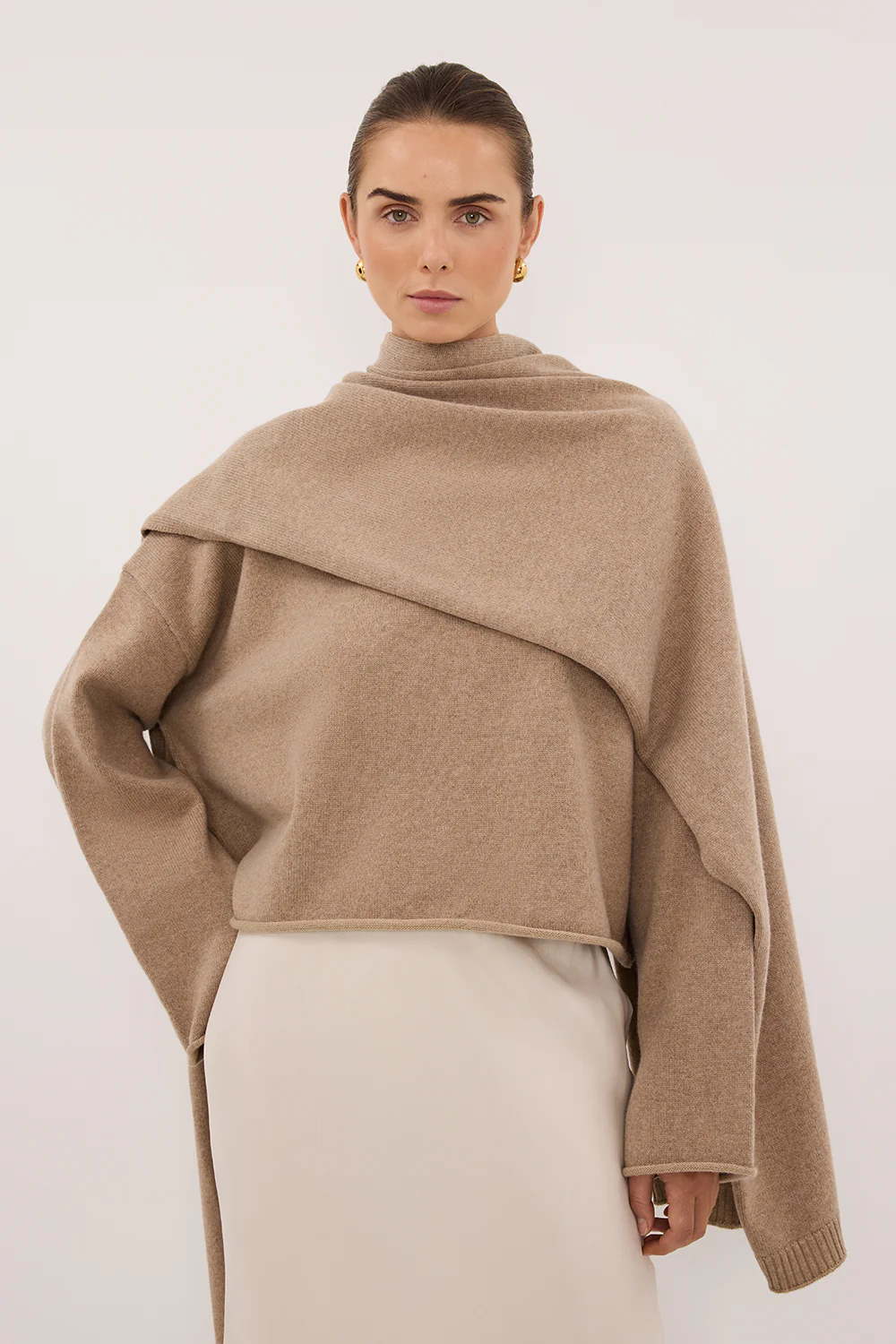 ANDIE OAT SCARF KNIT SWEATER - Image 5