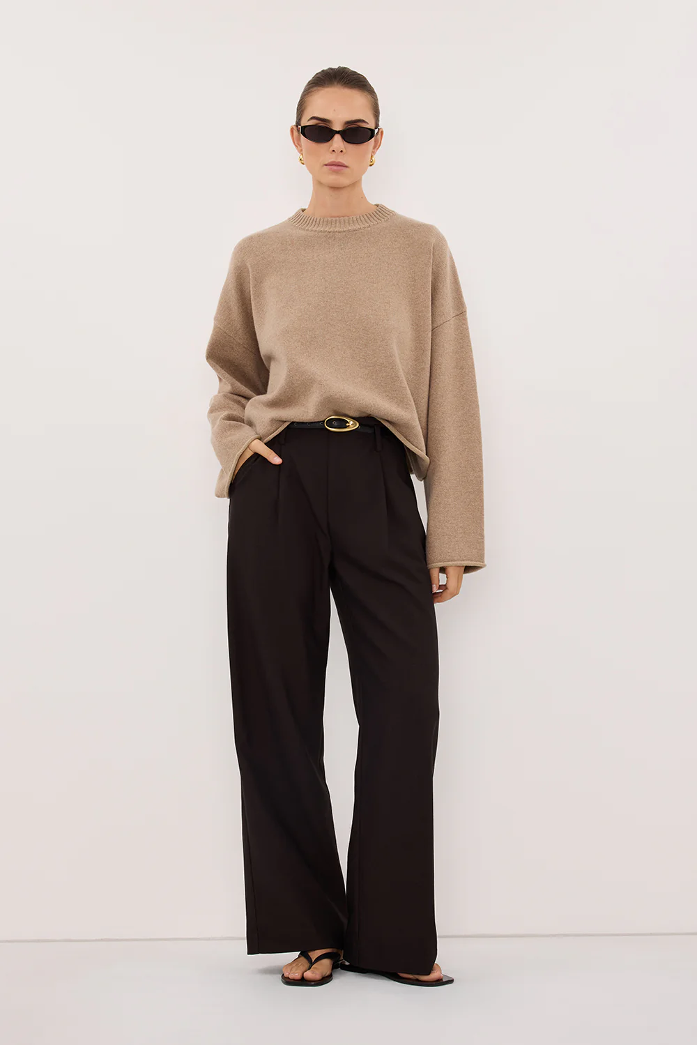 ANDIE OAT SCARF KNIT SWEATER - Image 7