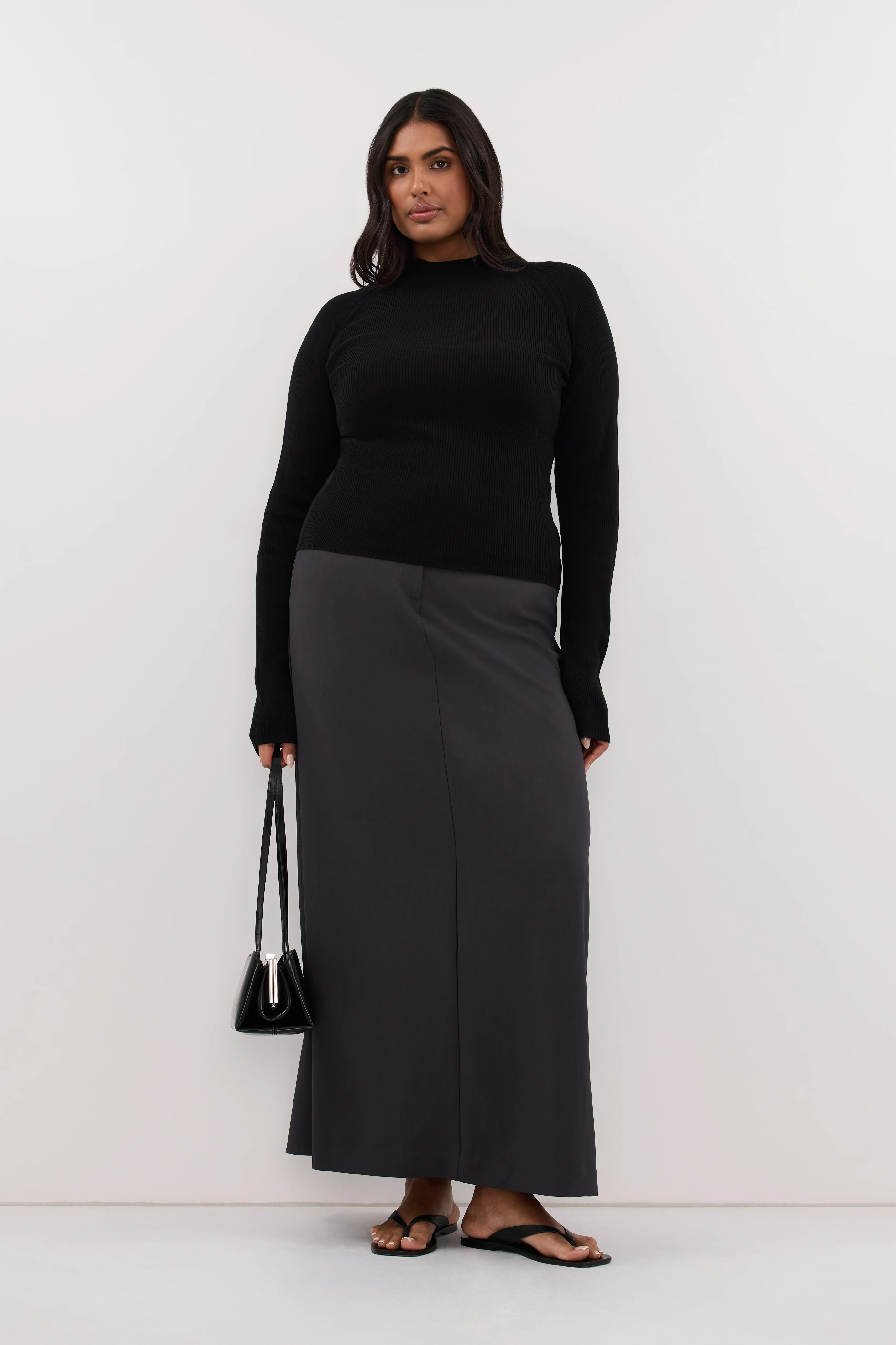ANGEL BLACK RAGLAN FUNNEL NECK TOP - Image 5