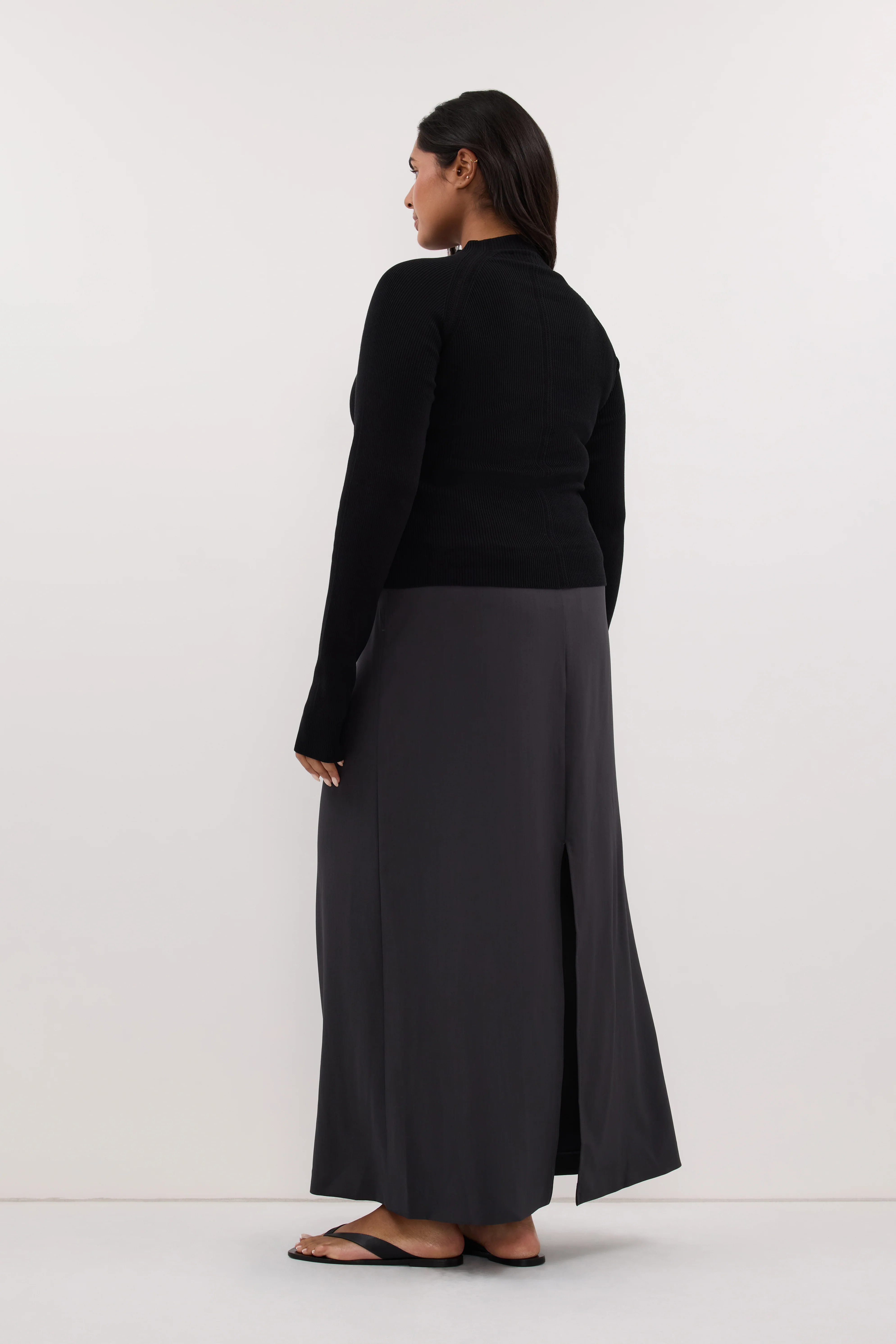 ANGEL BLACK RAGLAN FUNNEL NECK TOP - Image 6