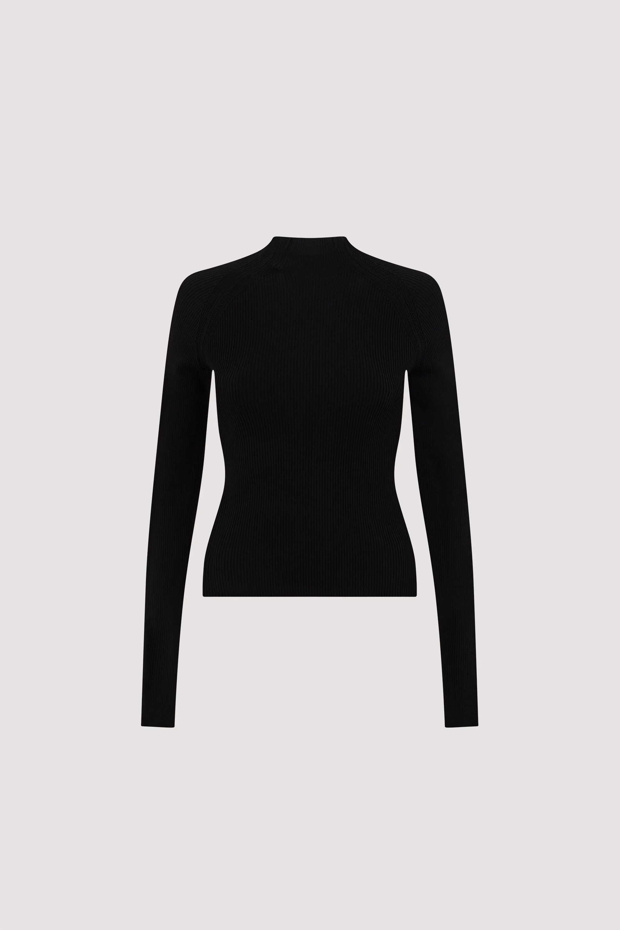 ANGEL BLACK RAGLAN FUNNEL NECK TOP - Image 7