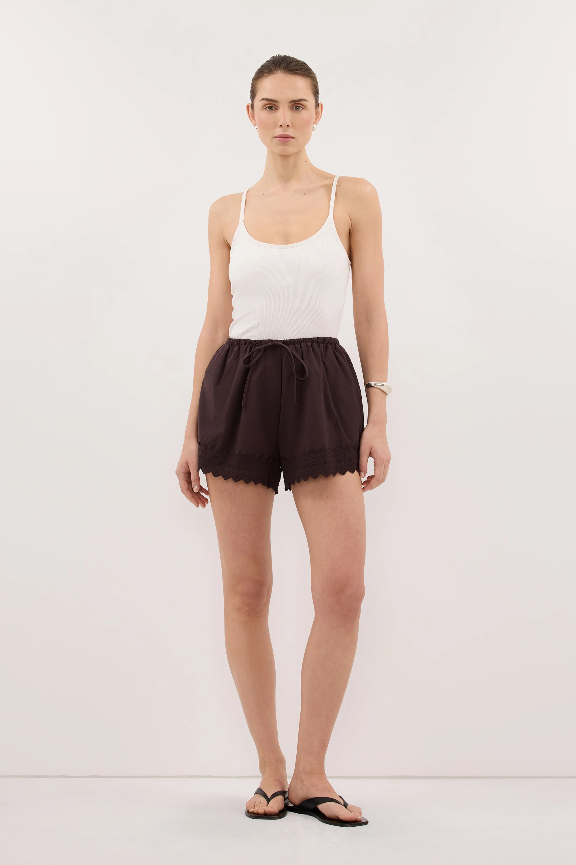 ANNABEL BURNT CHOC SHORTS - Image 7