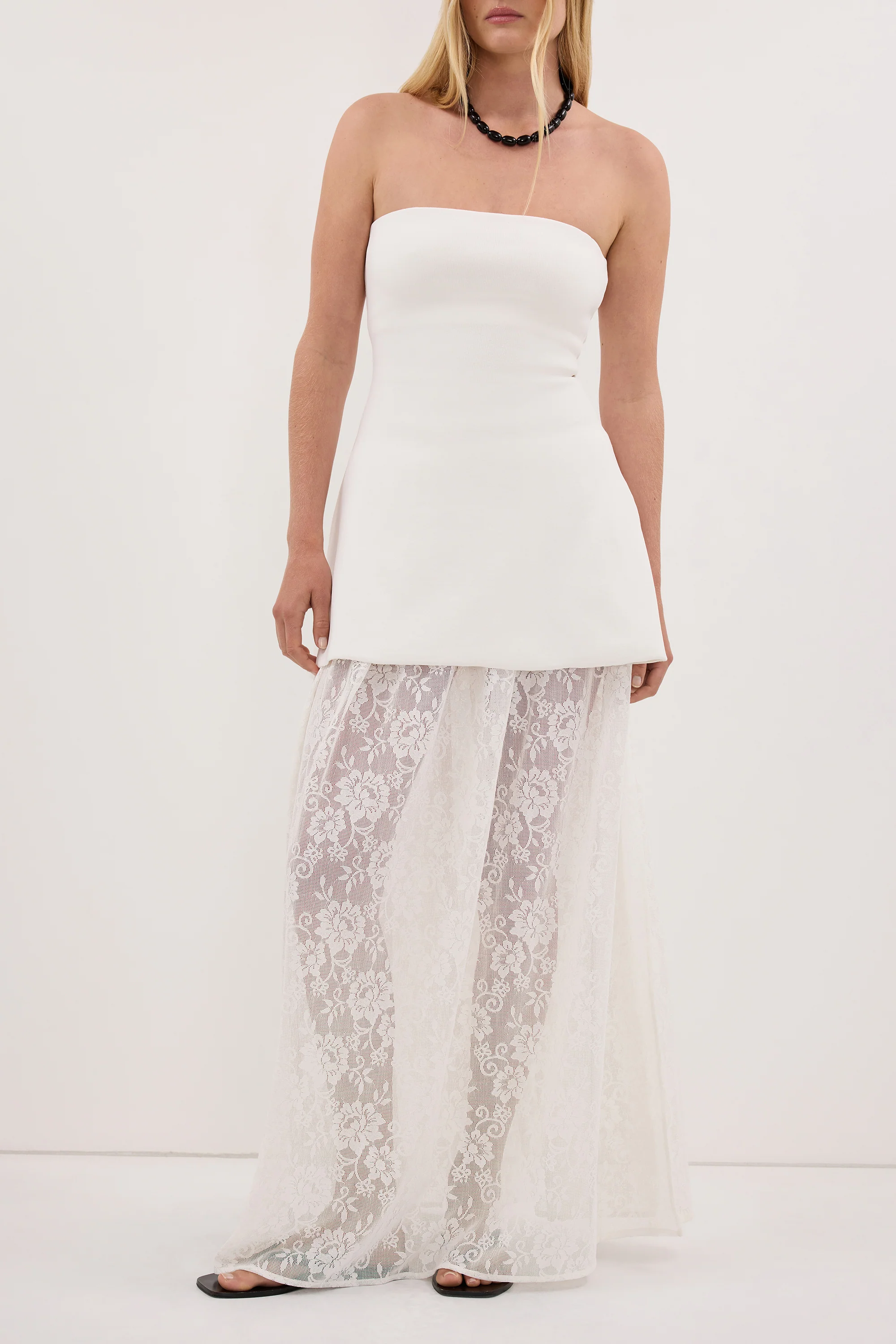 ANYA WHITE LACE MAXI SKIRT - Image 5