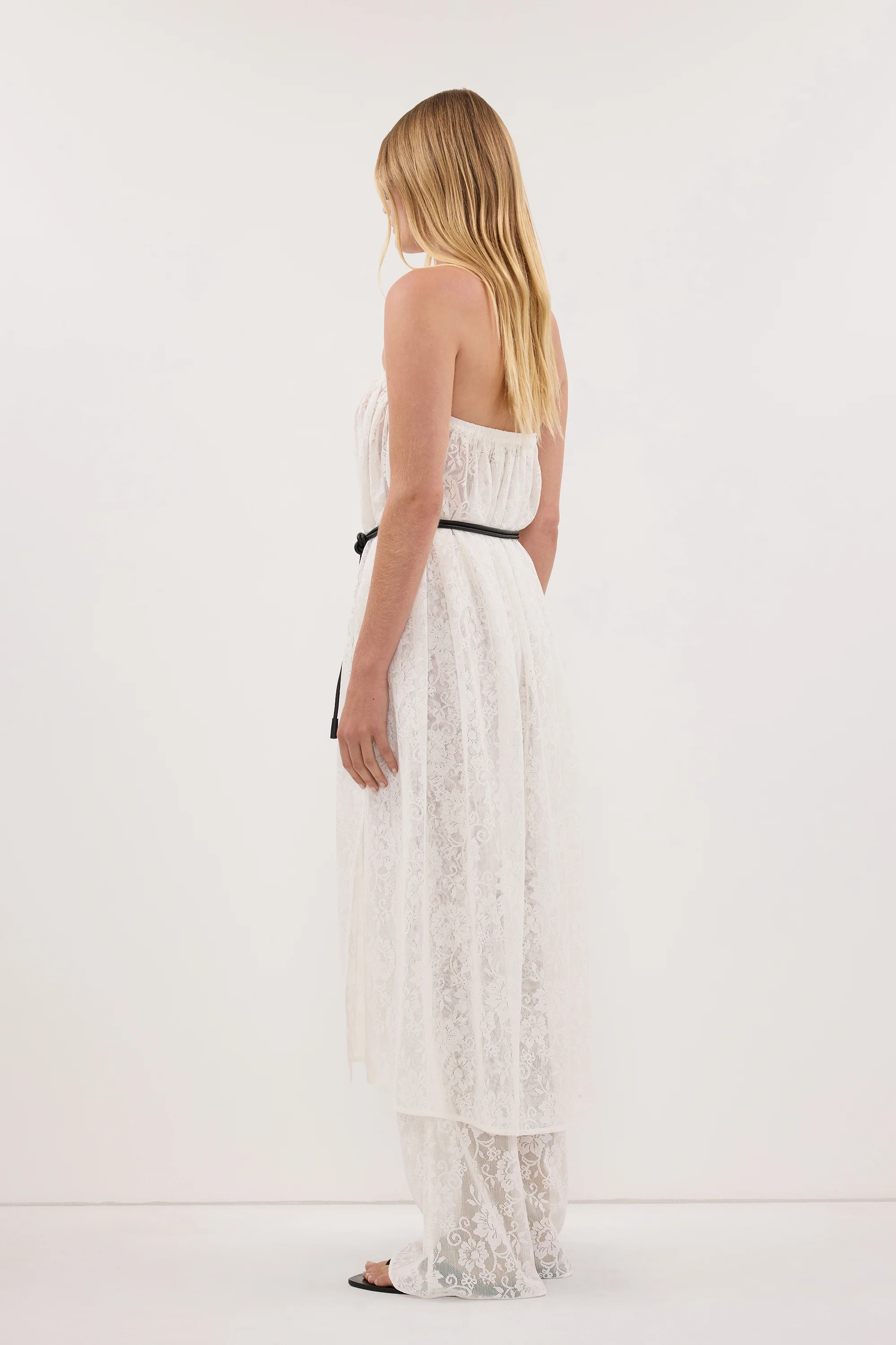 ANYA WHITE LACE MAXI SKIRT - Image 8