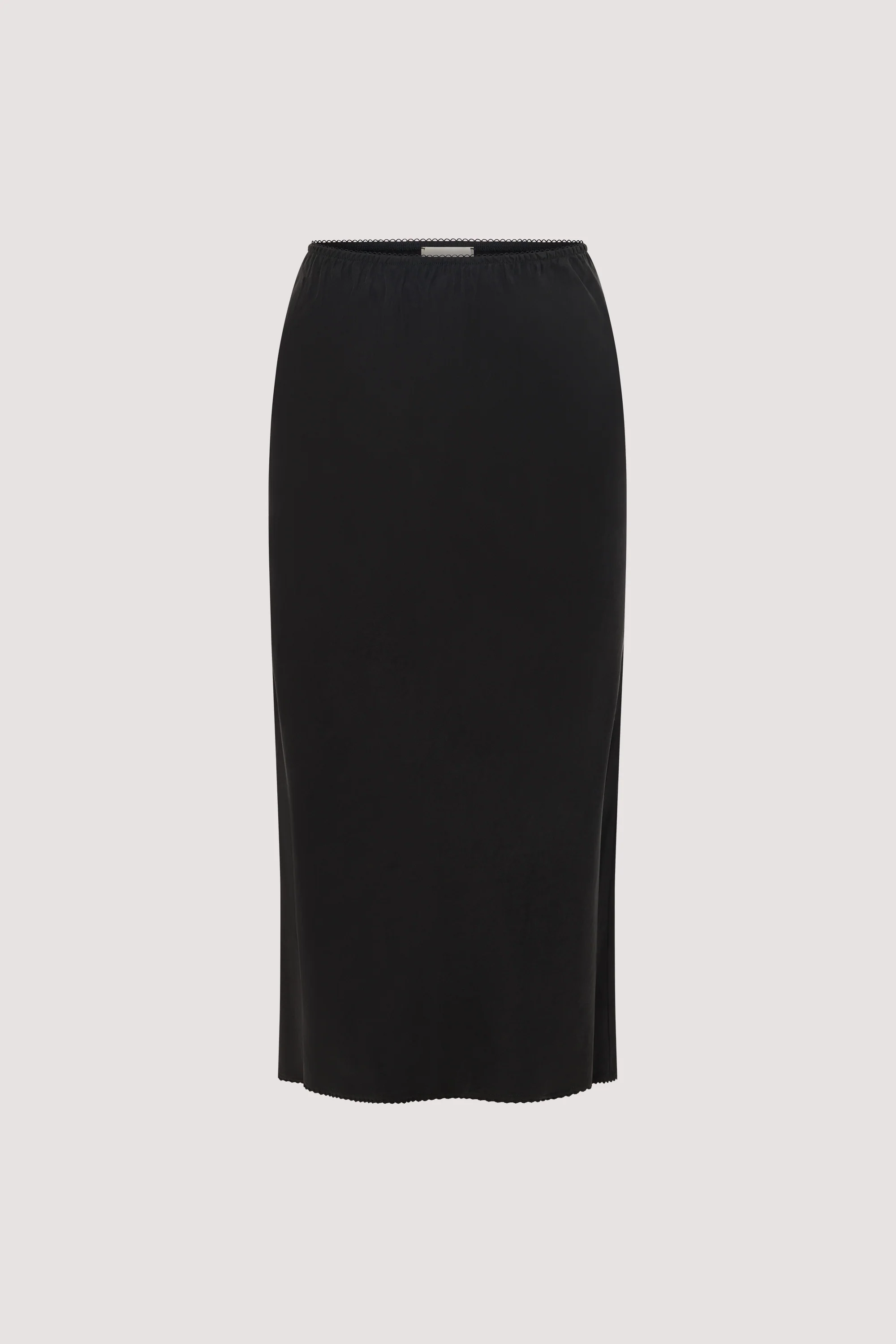 ARELIA BLACK CUPRO MIDI SKIRT - Image 8