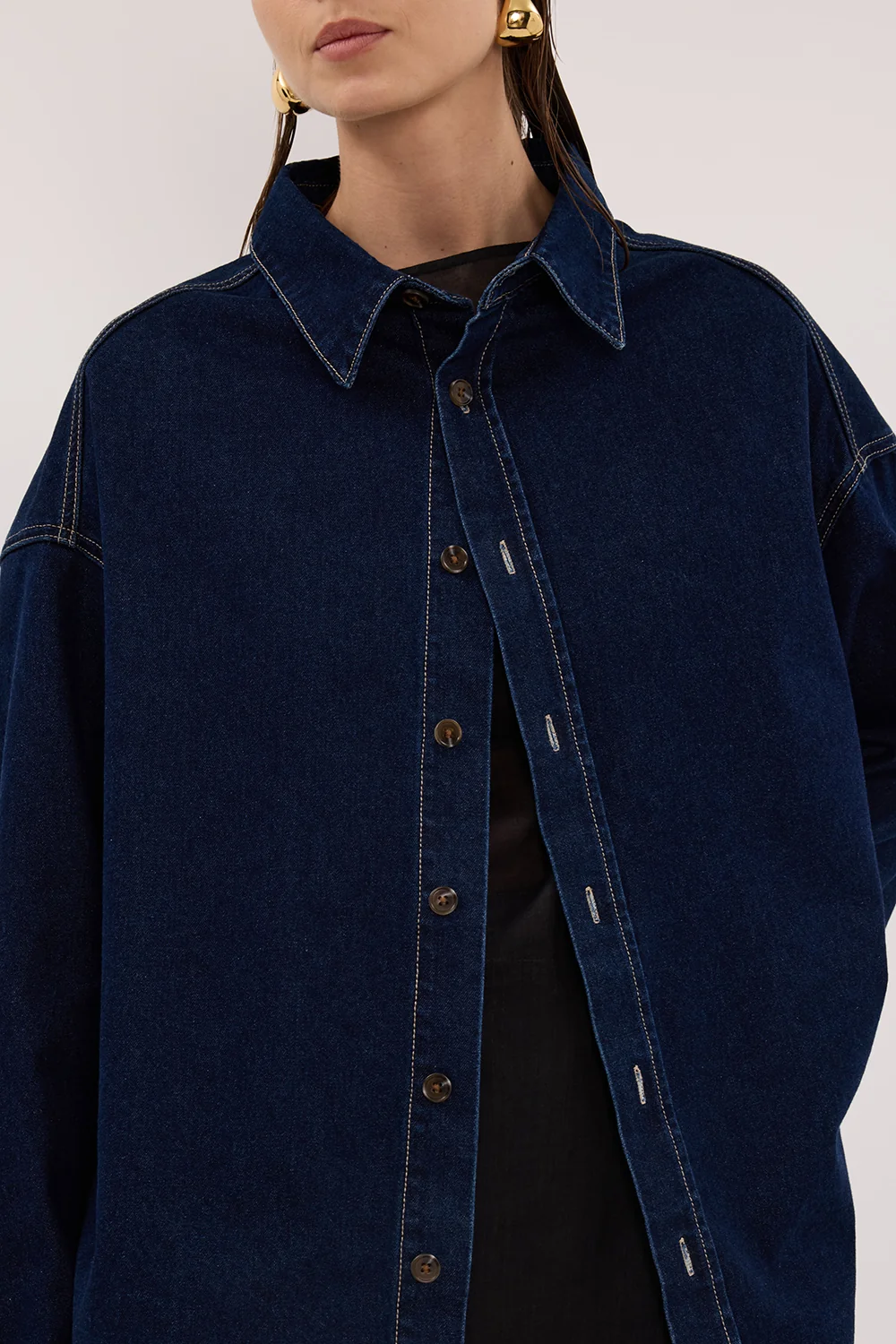 ASHTON INDIGO OVERSIZED DENIM SHIRT - Image 5