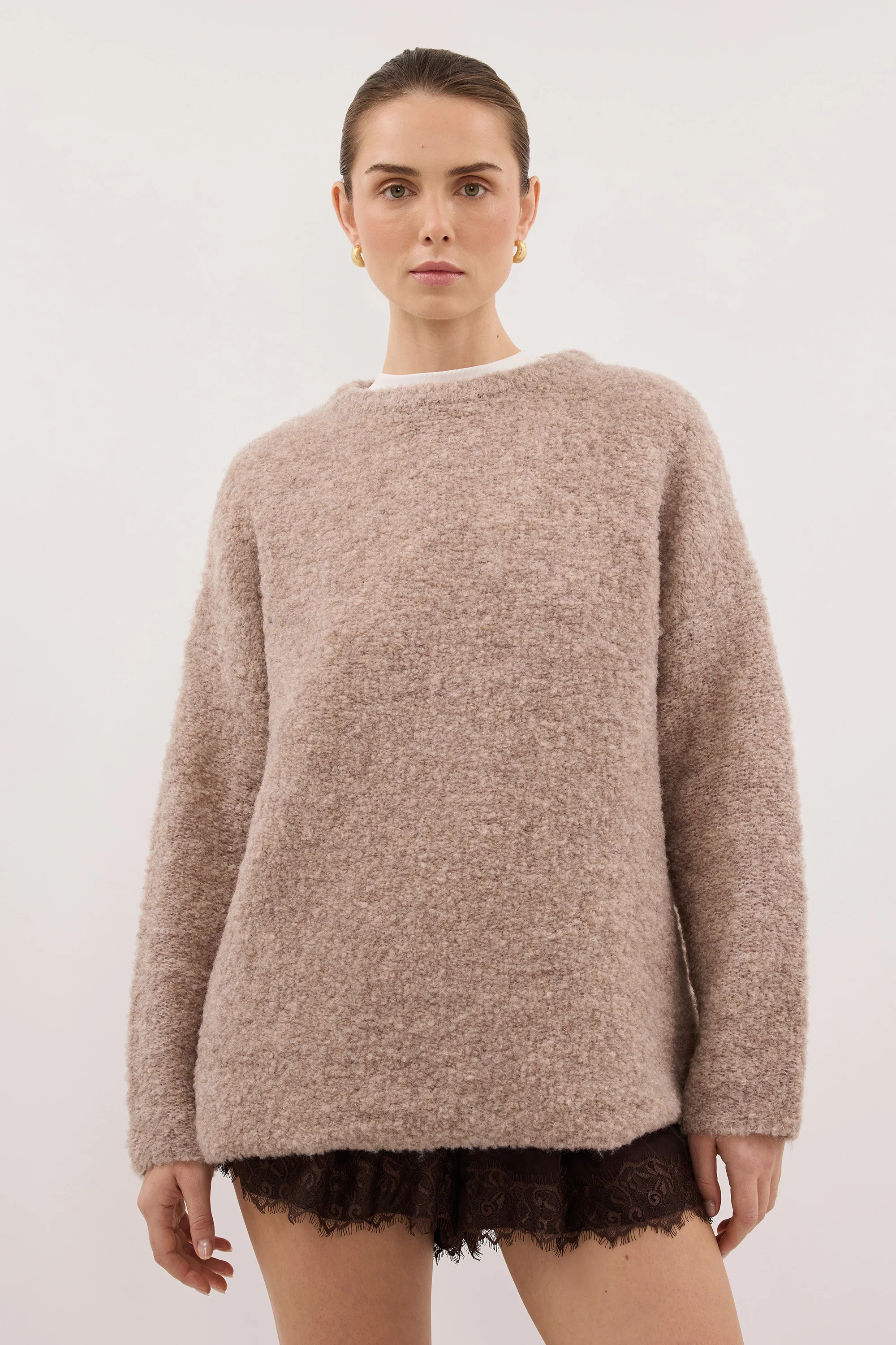 BILLIE OAT TEXTURED KNIT JUMPER - Image 2