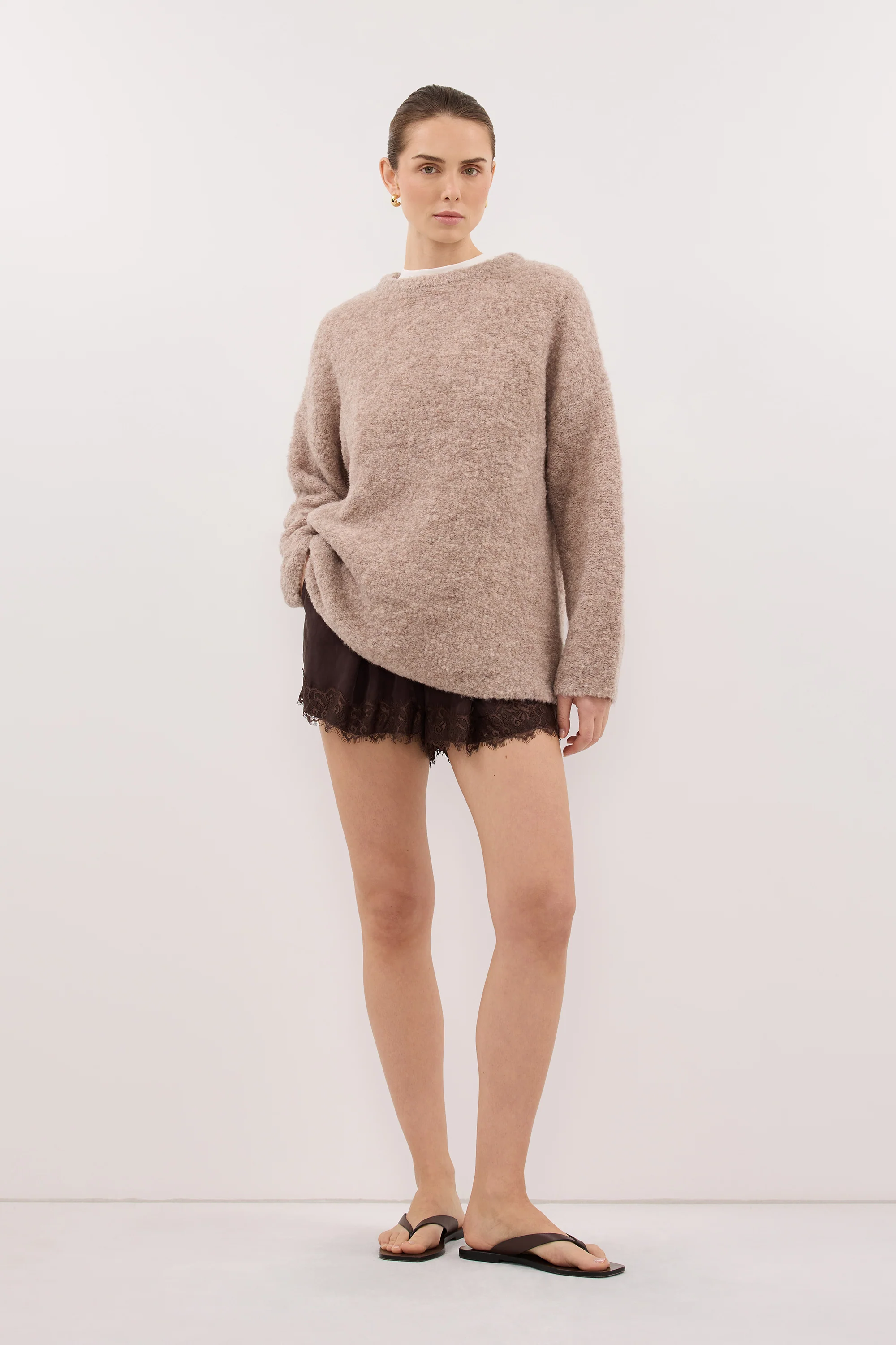 BILLIE OAT TEXTURED KNIT JUMPER - Image 3