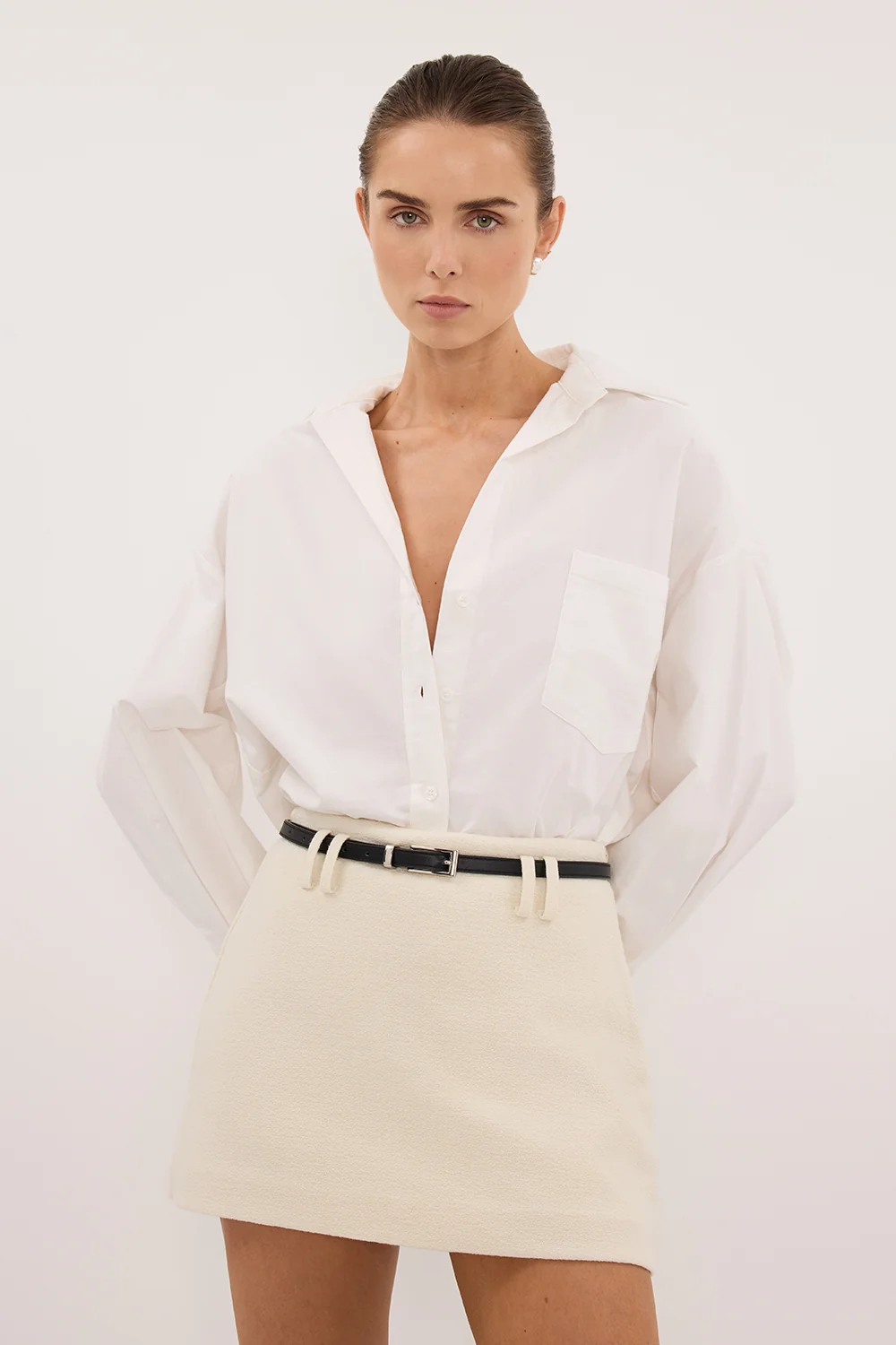 BOBBI CREAM BOUCLE SKORT
