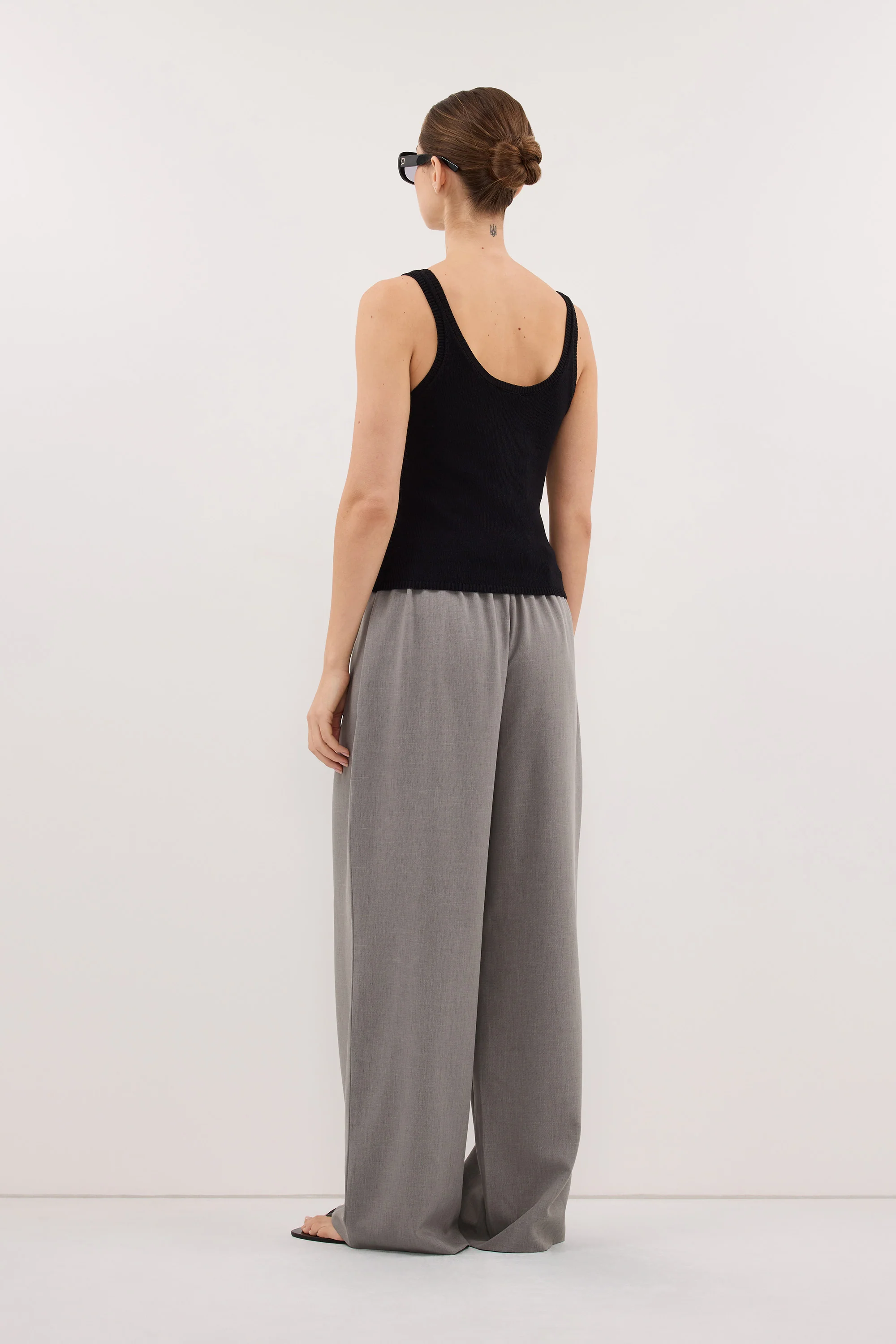 BRIGETTE BLACK KNIT TANK - Image 4