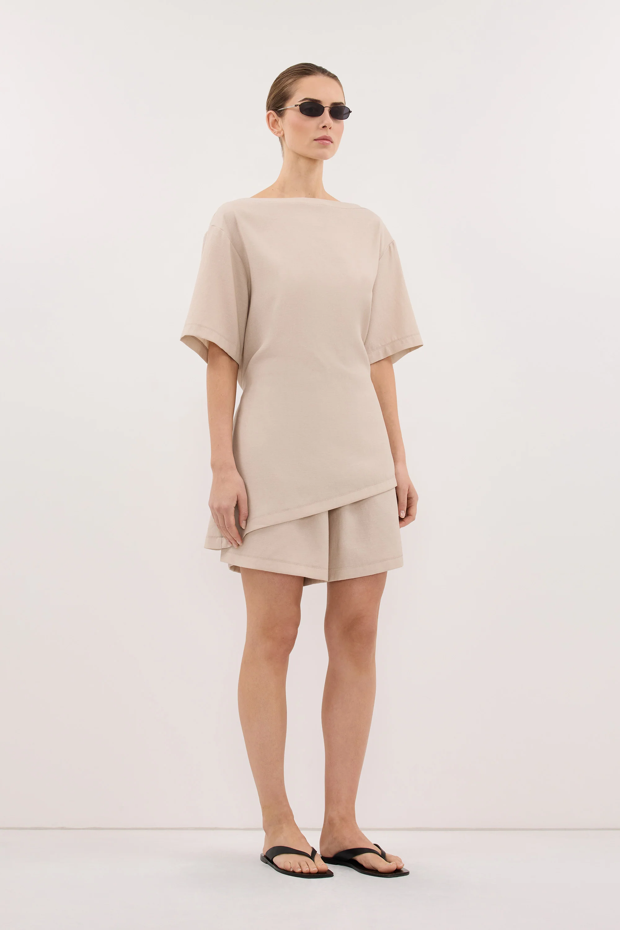 CALIA BONE DRAWSTRING BERMUDA SHORT - Image 3