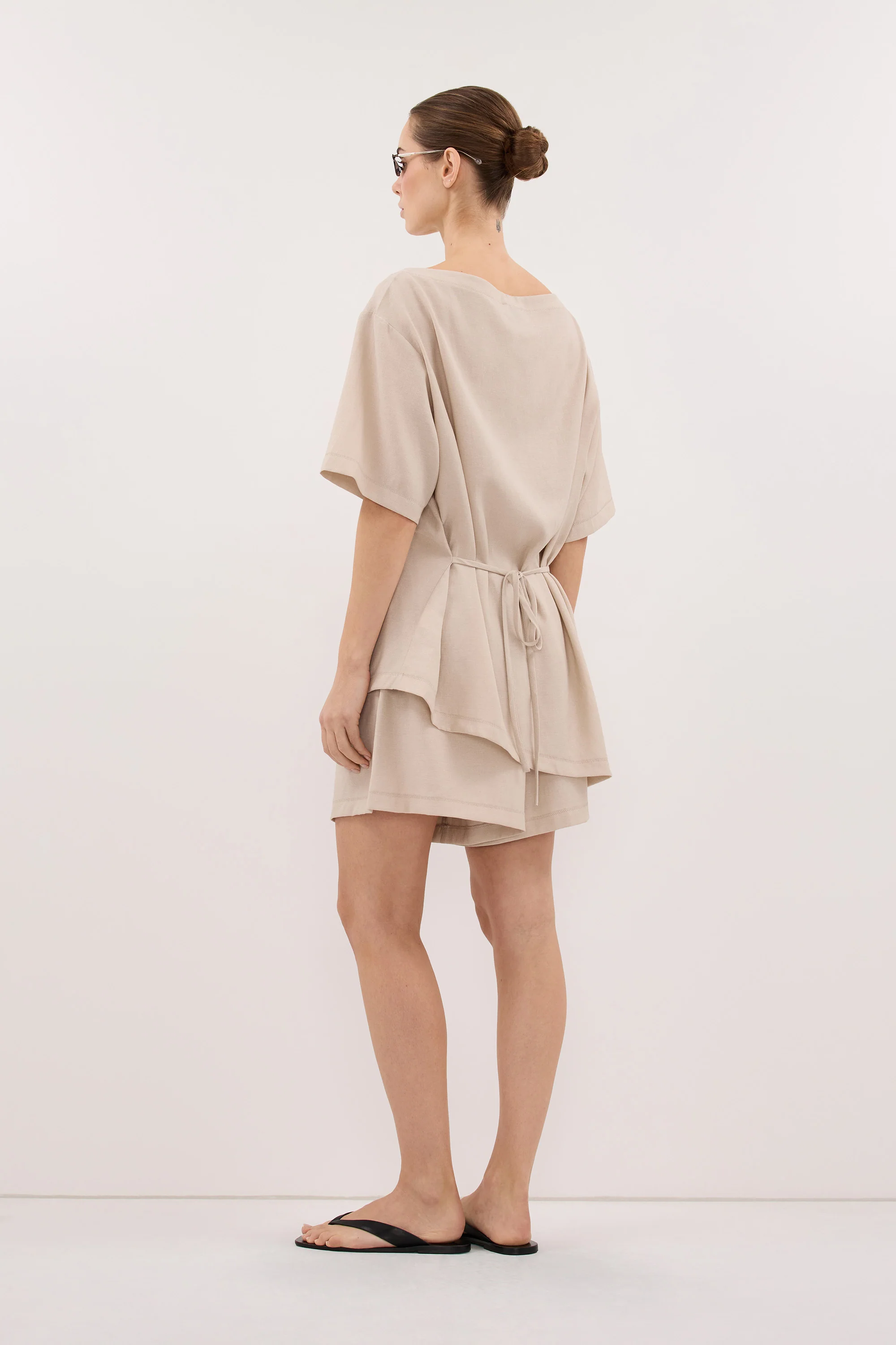 CALIA BONE DRAWSTRING BERMUDA SHORT - Image 4