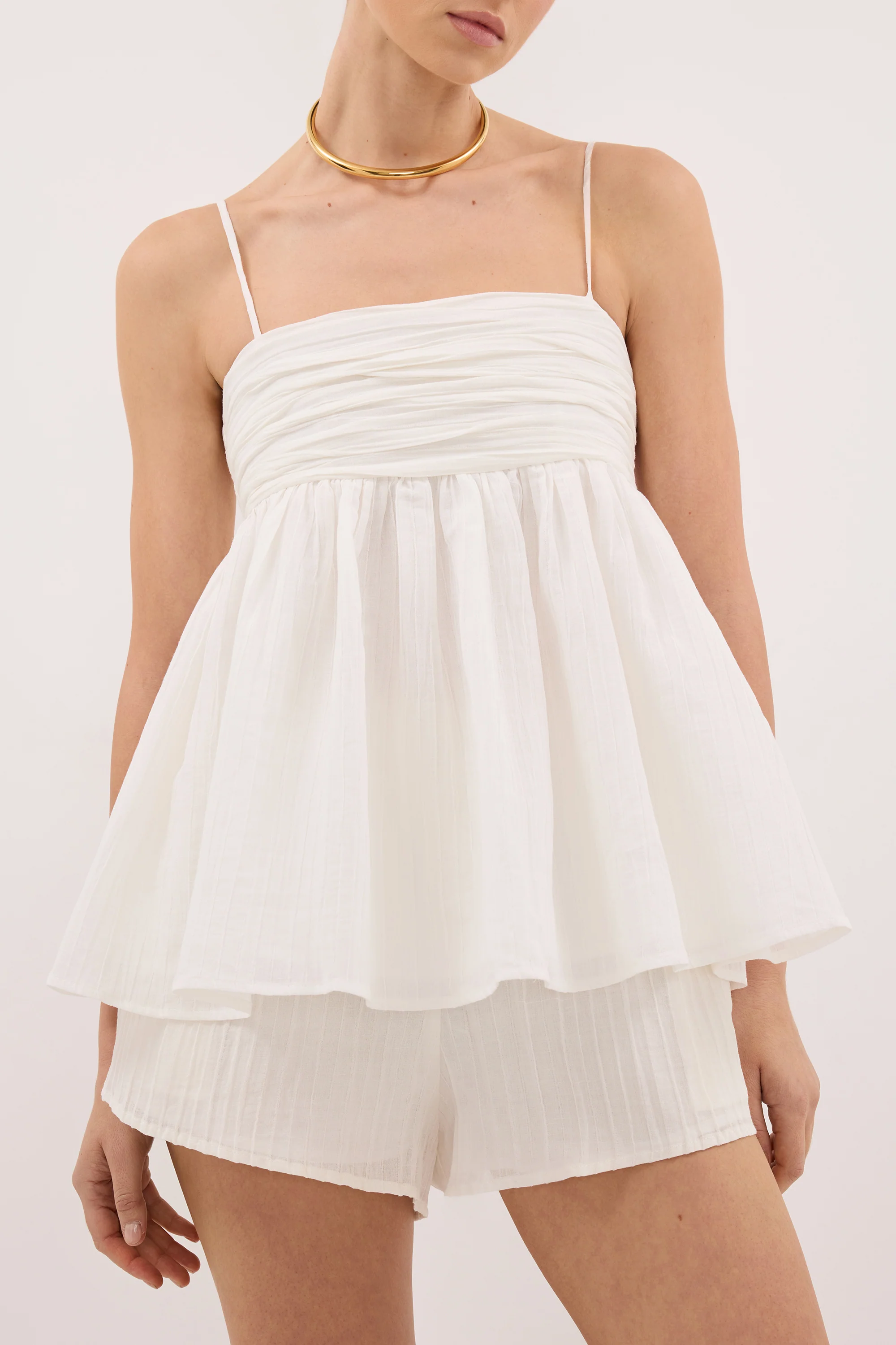 CASEY IVORY CRINKLE RAMIE TOP - Image 6