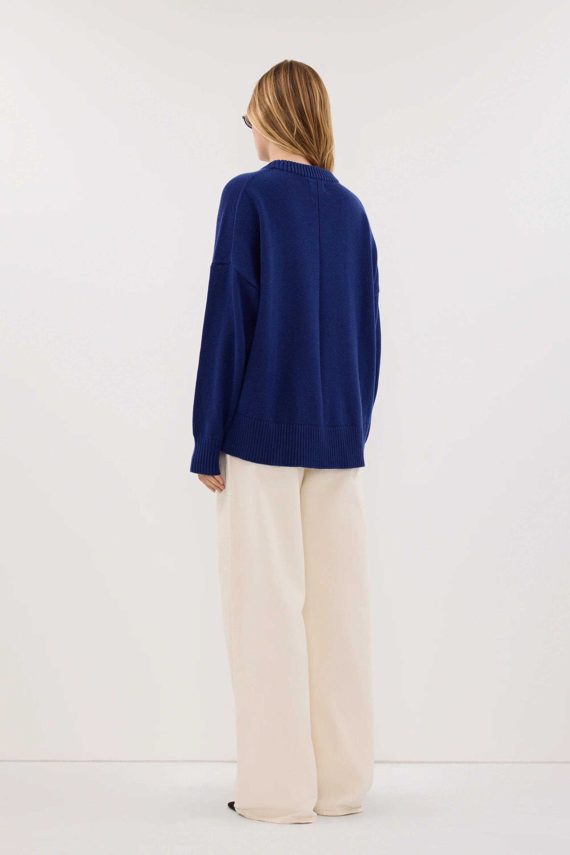 CECILIA COBALT CREW NECK JUMPER - Image 5