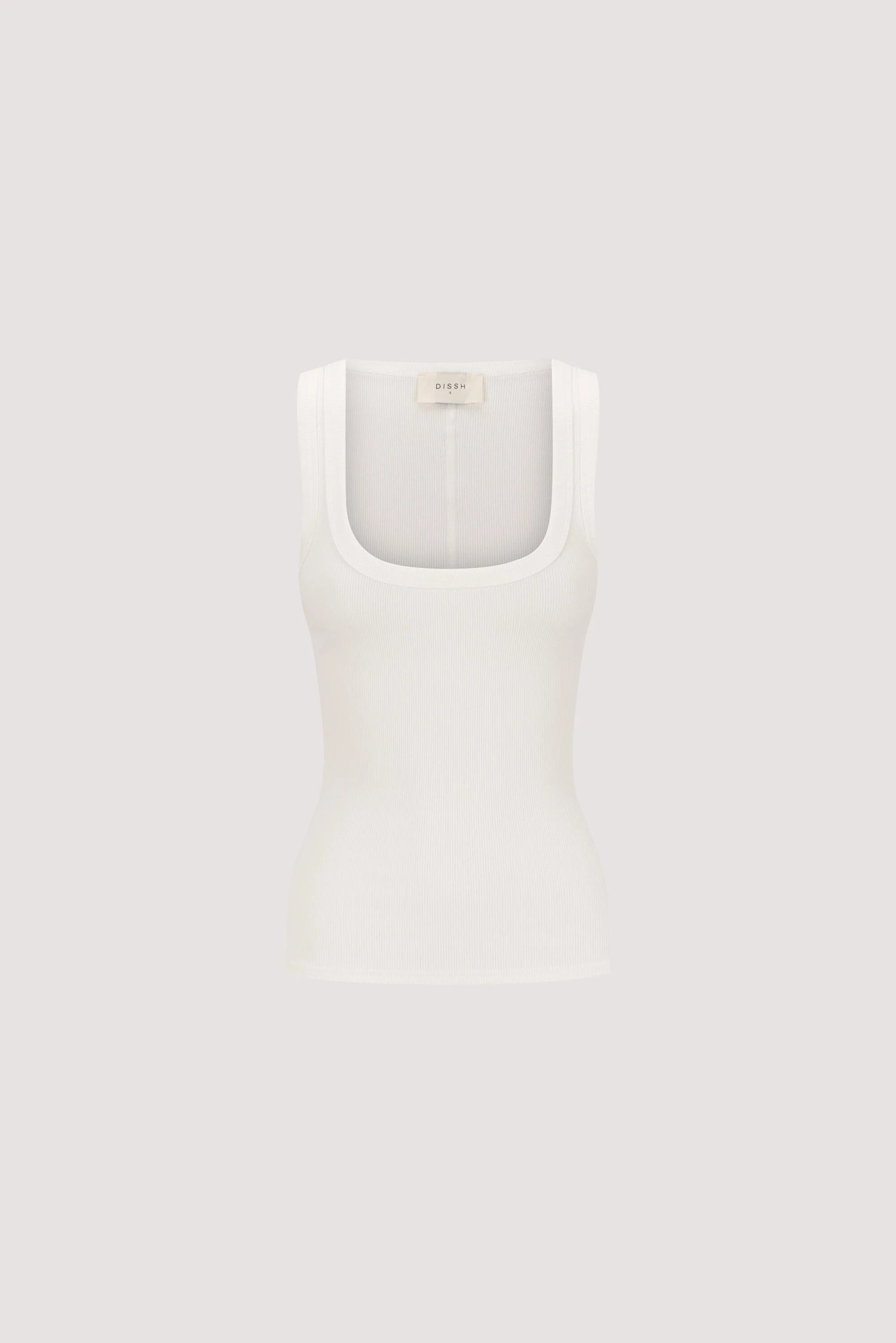 CLARA OFF WHITE SCOOP NECK TANK TOP - Image 8
