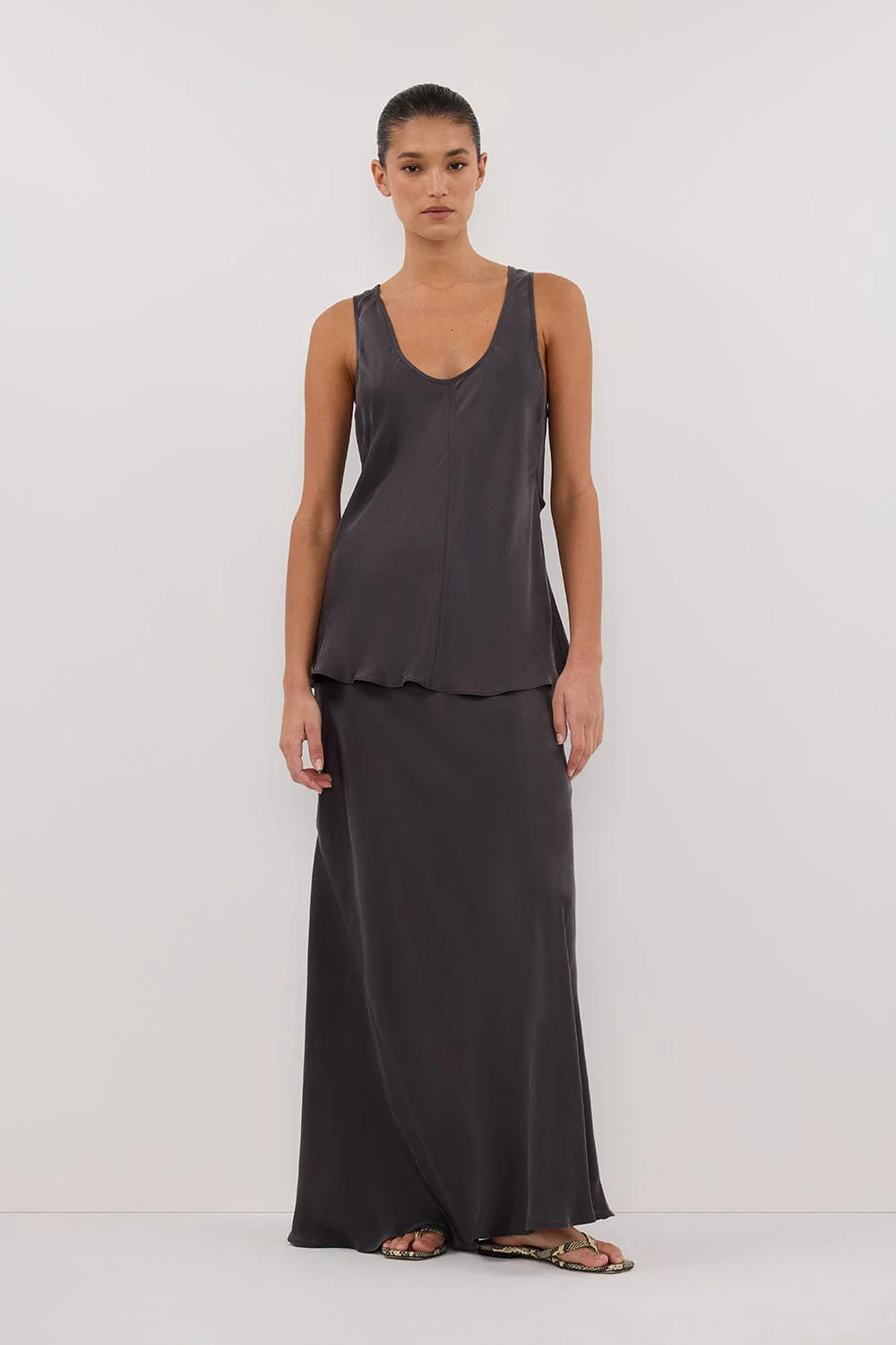 COLETTE PETROL SILK CAMI TOP
