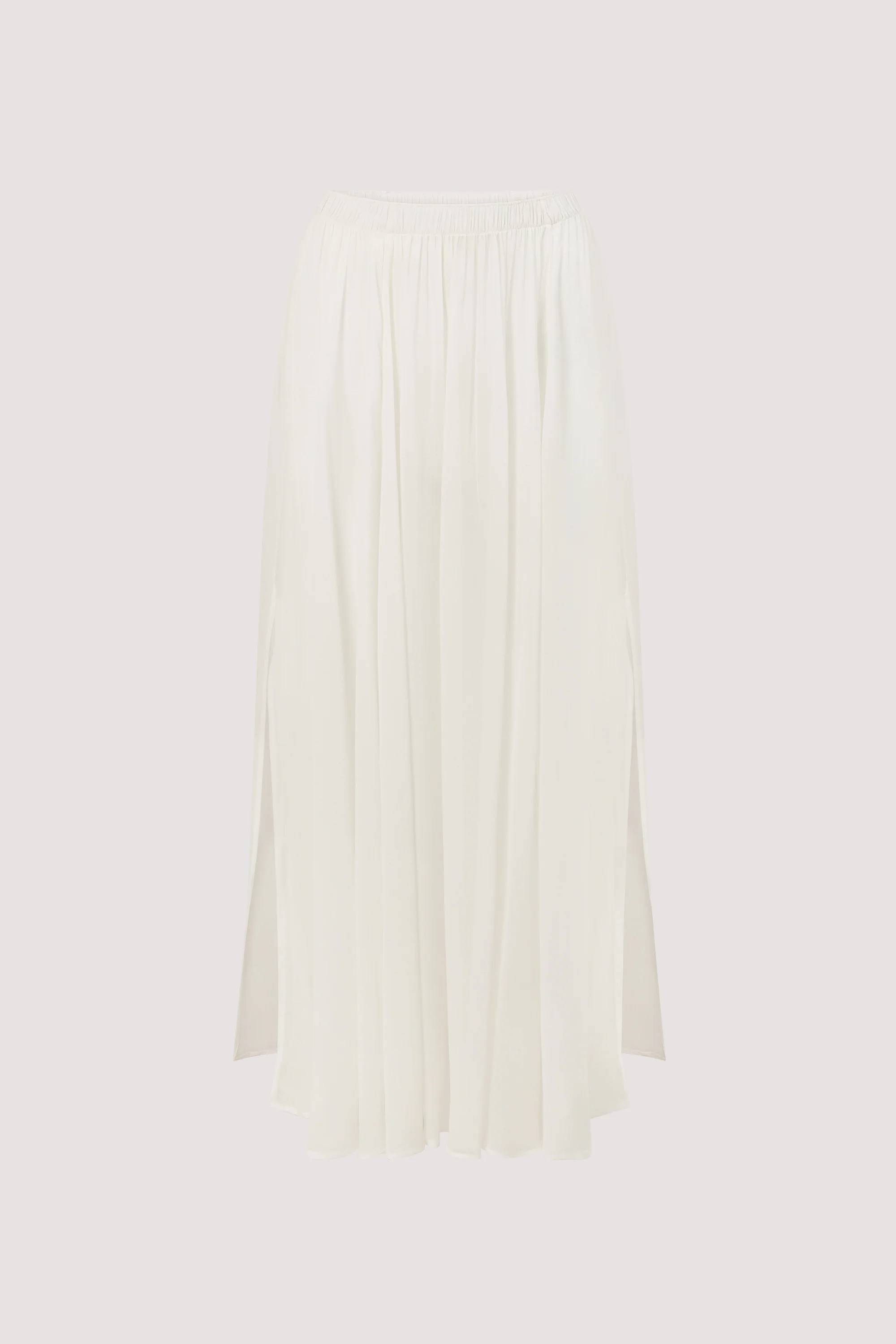 CORALIE OFF WHITE SHEER MIDI SKIRT - Image 9