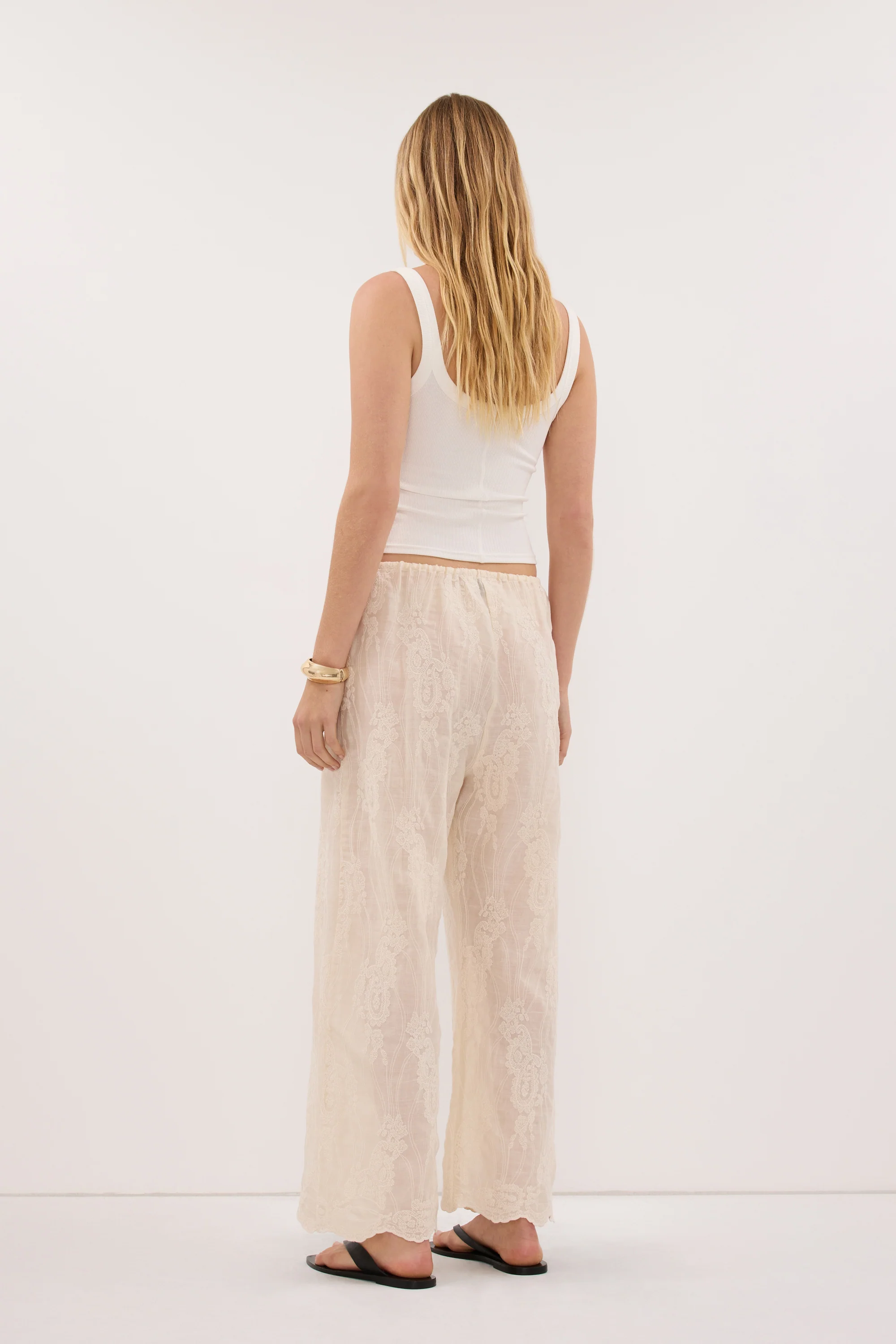 CORDELIA SANDSTONE CROPPED RAMIE PANT - Image 8