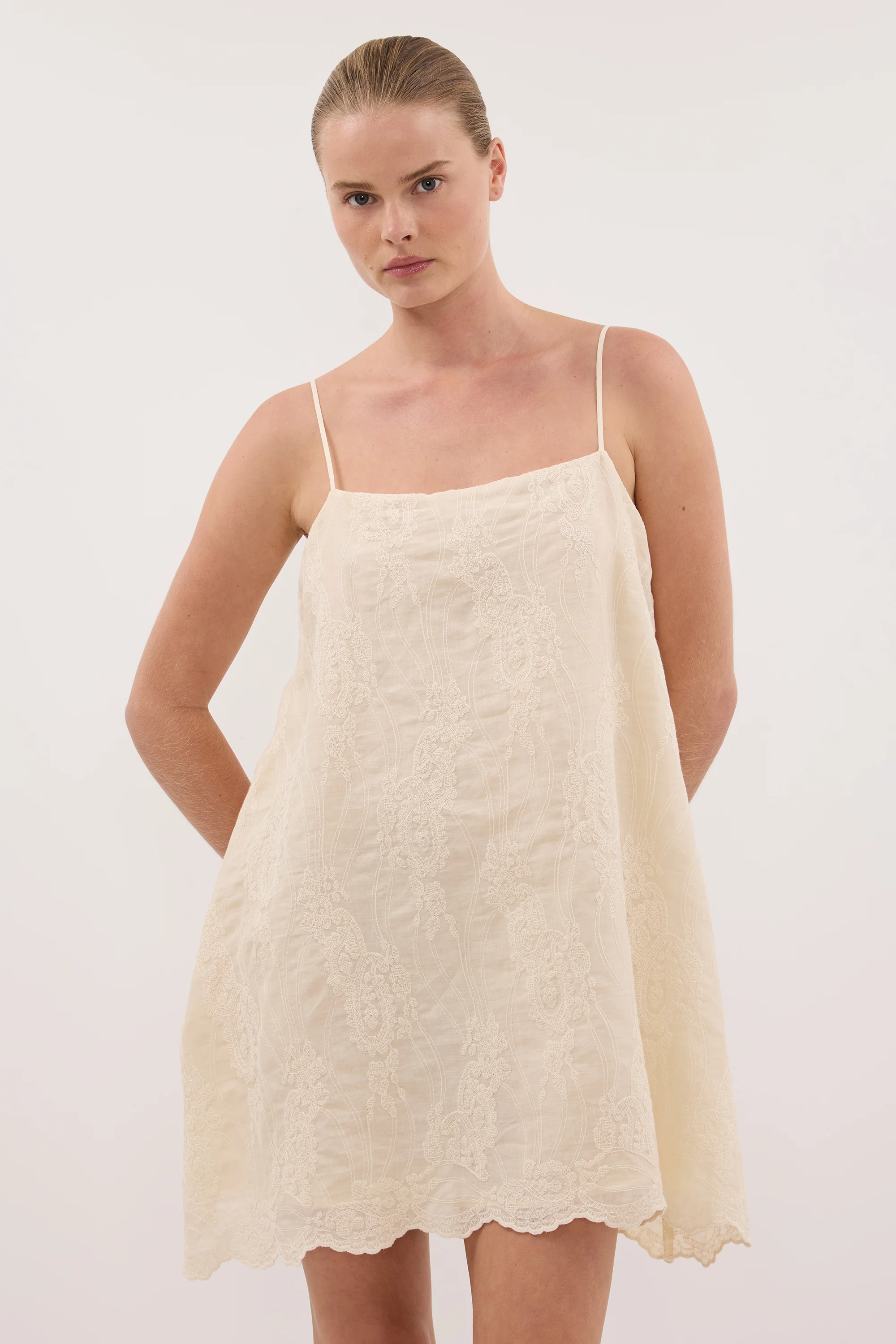 CORDELIA SANDSTONE RAMIE MINI DRESS - Image 2