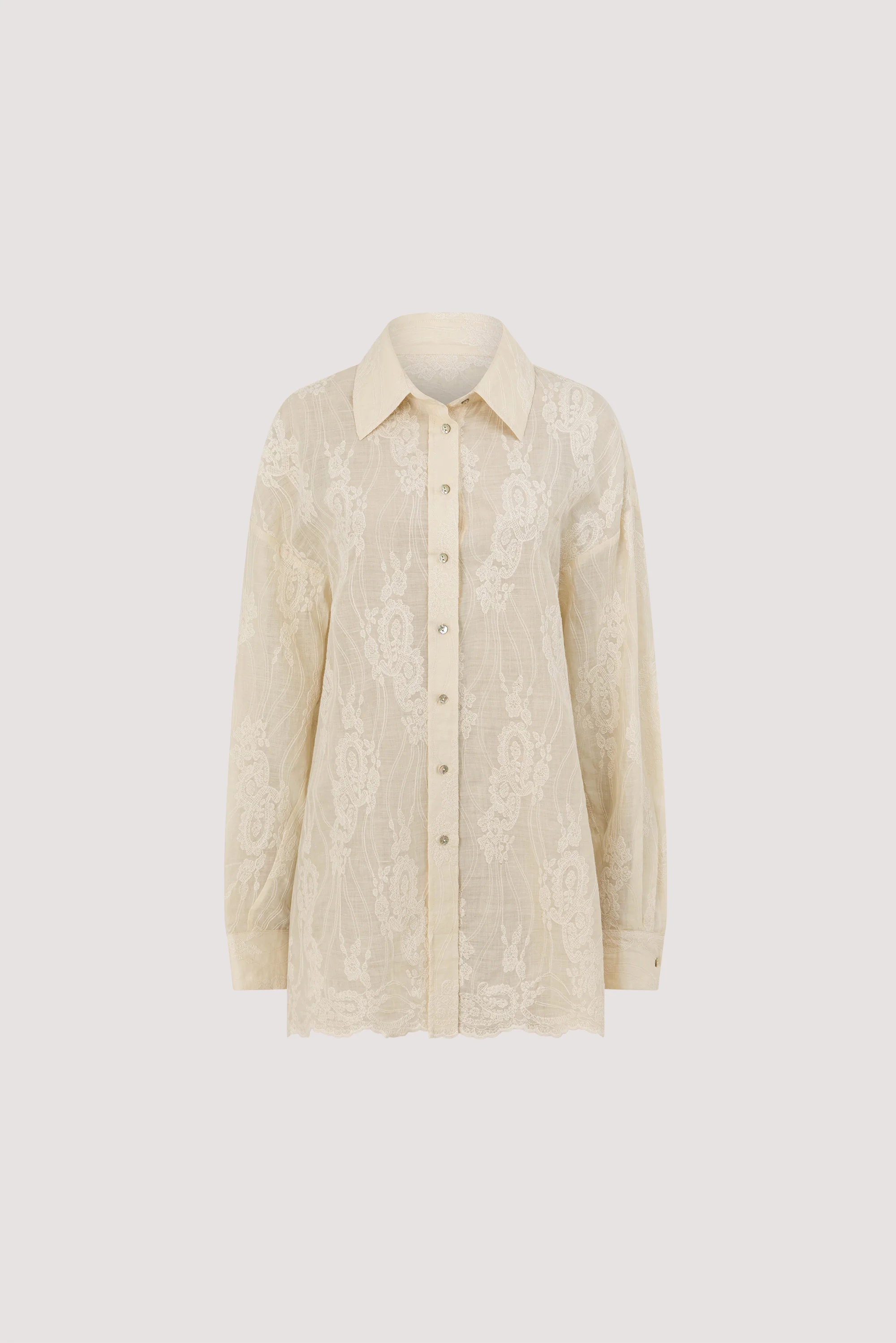 CORDELIA SANDSTONE RAMIE SHIRT - Image 6