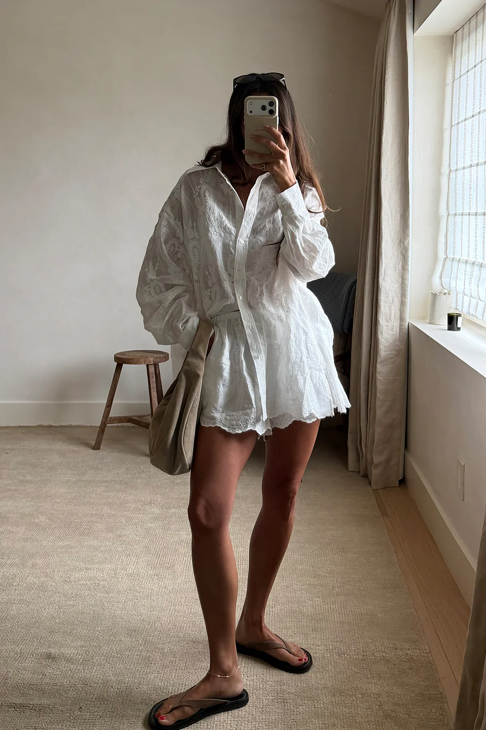 CORDELIA WHITE RAMIE SHIRT - Image 2