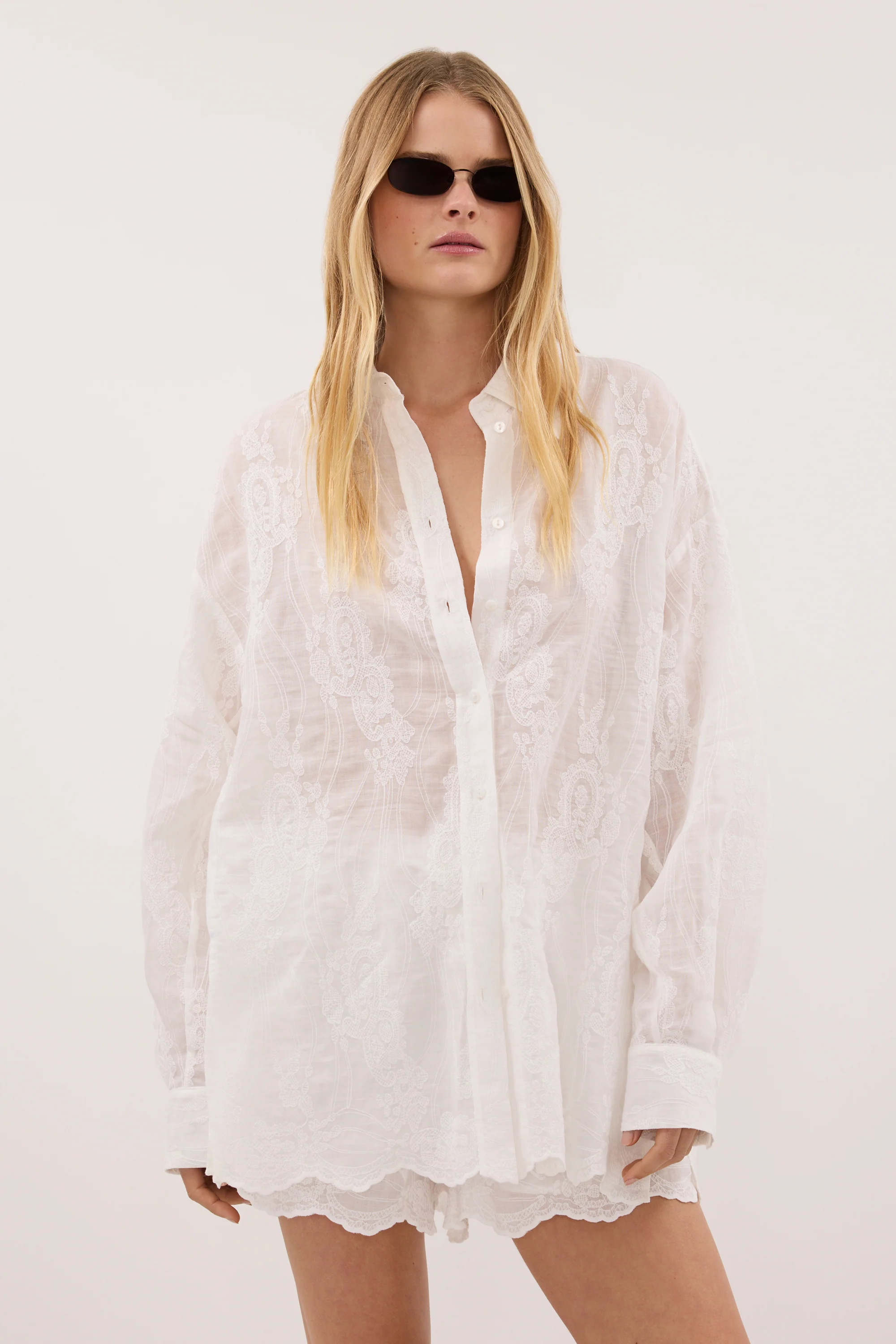 CORDELIA WHITE RAMIE SHIRT - Image 5