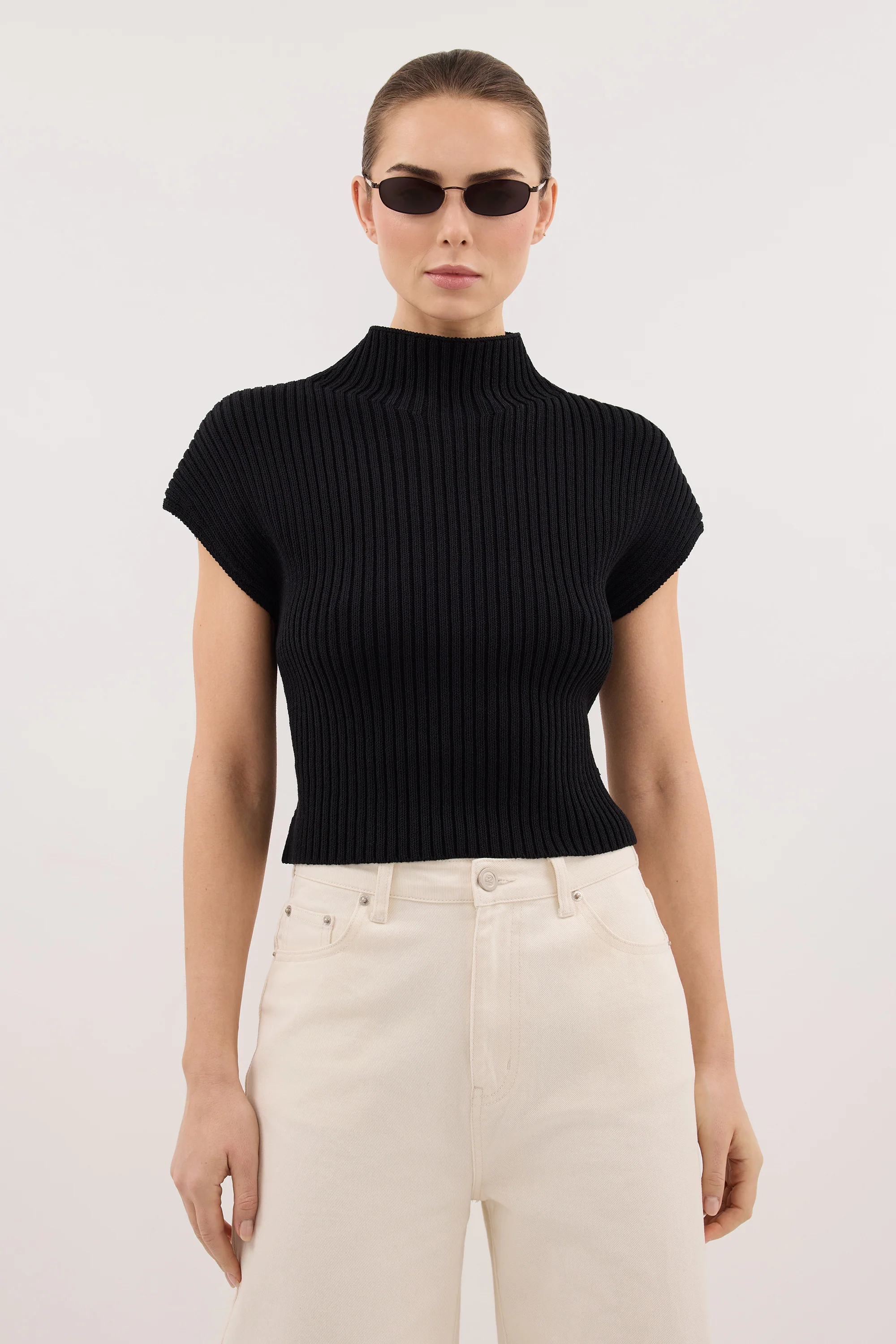 DELLA BLACK KNIT TOP - Image 5