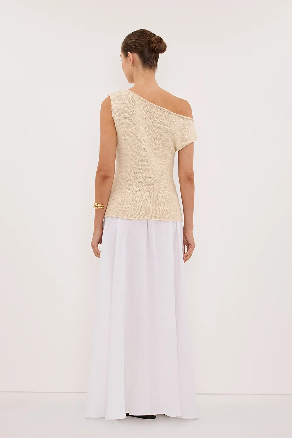 DINA NATURAL COTTON ASYM KNIT TOP - Image 4