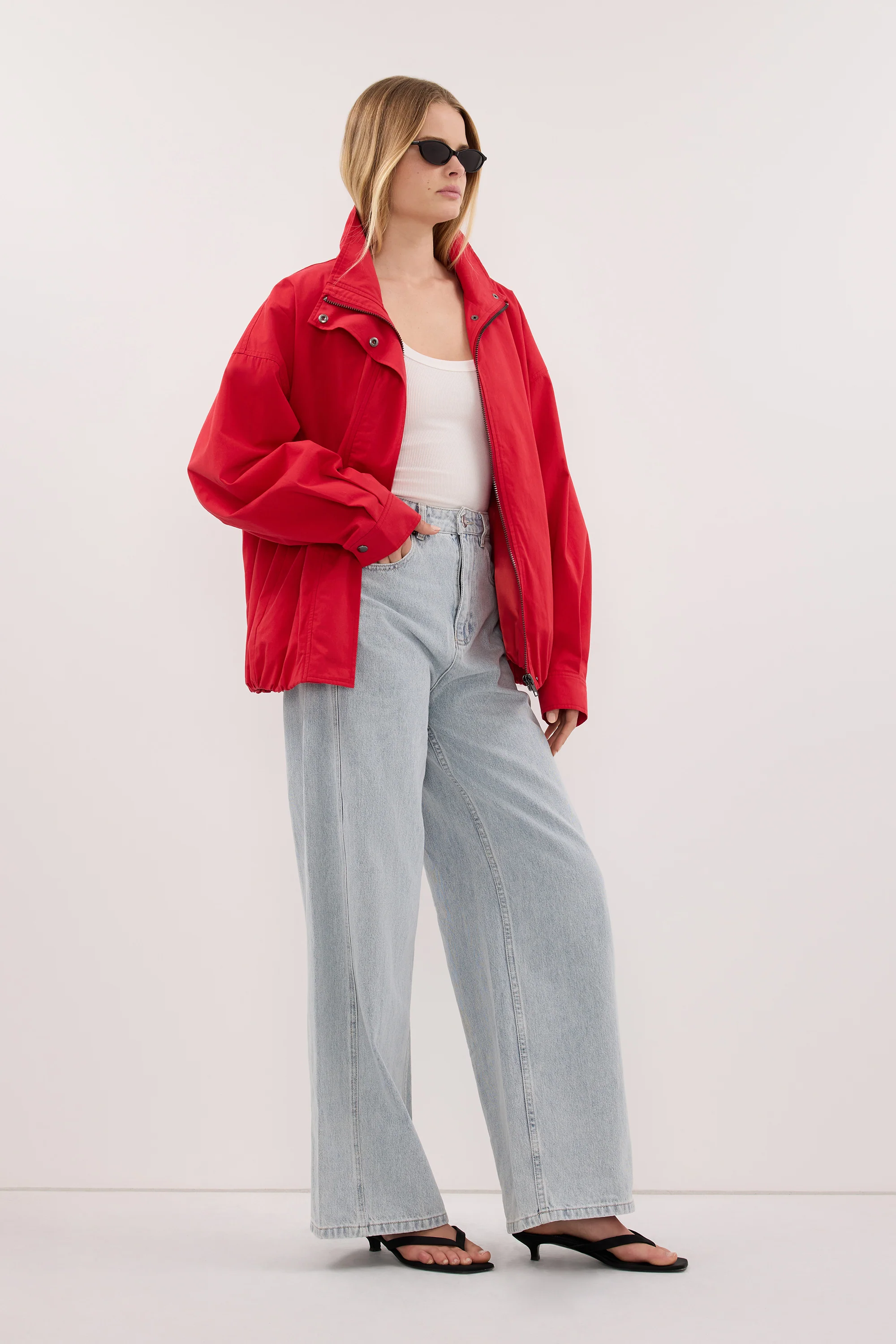 DREW LIGHT RINSE WIDE LEG DENIM JEAN - Image 3