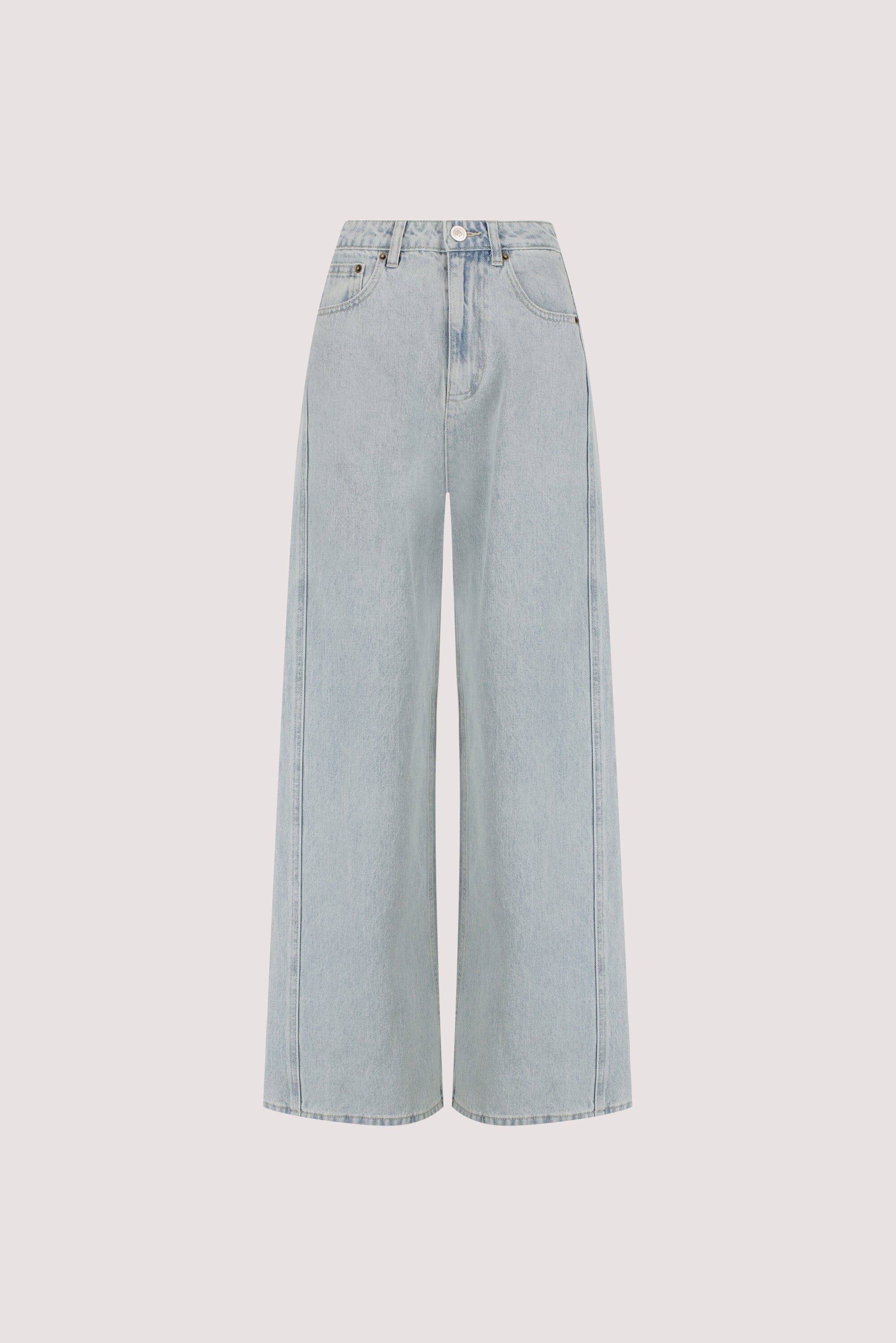 DREW LIGHT RINSE WIDE LEG DENIM JEAN - Image 6