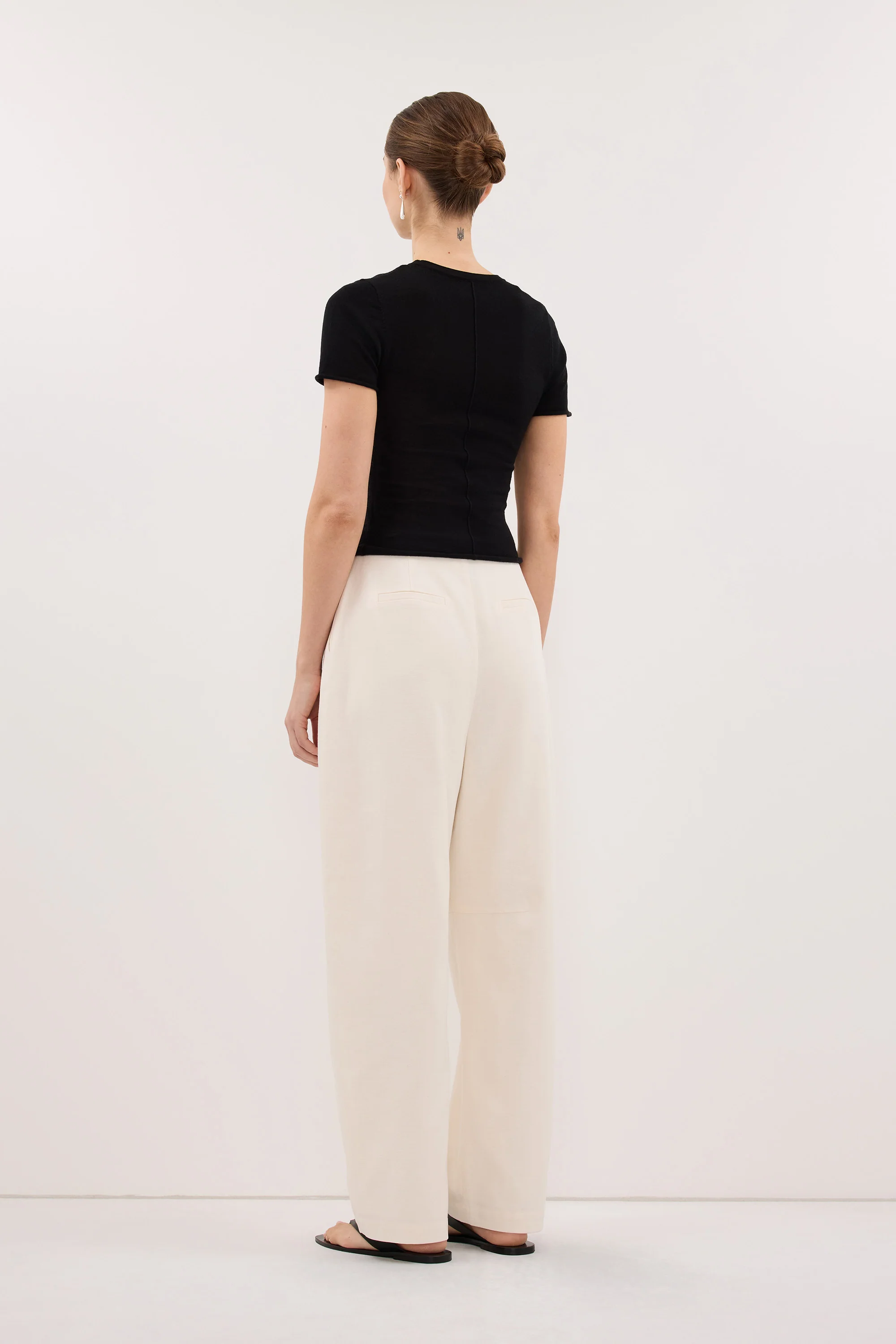 DUKE BLACK MERINO KNIT BABY TEE - Image 4