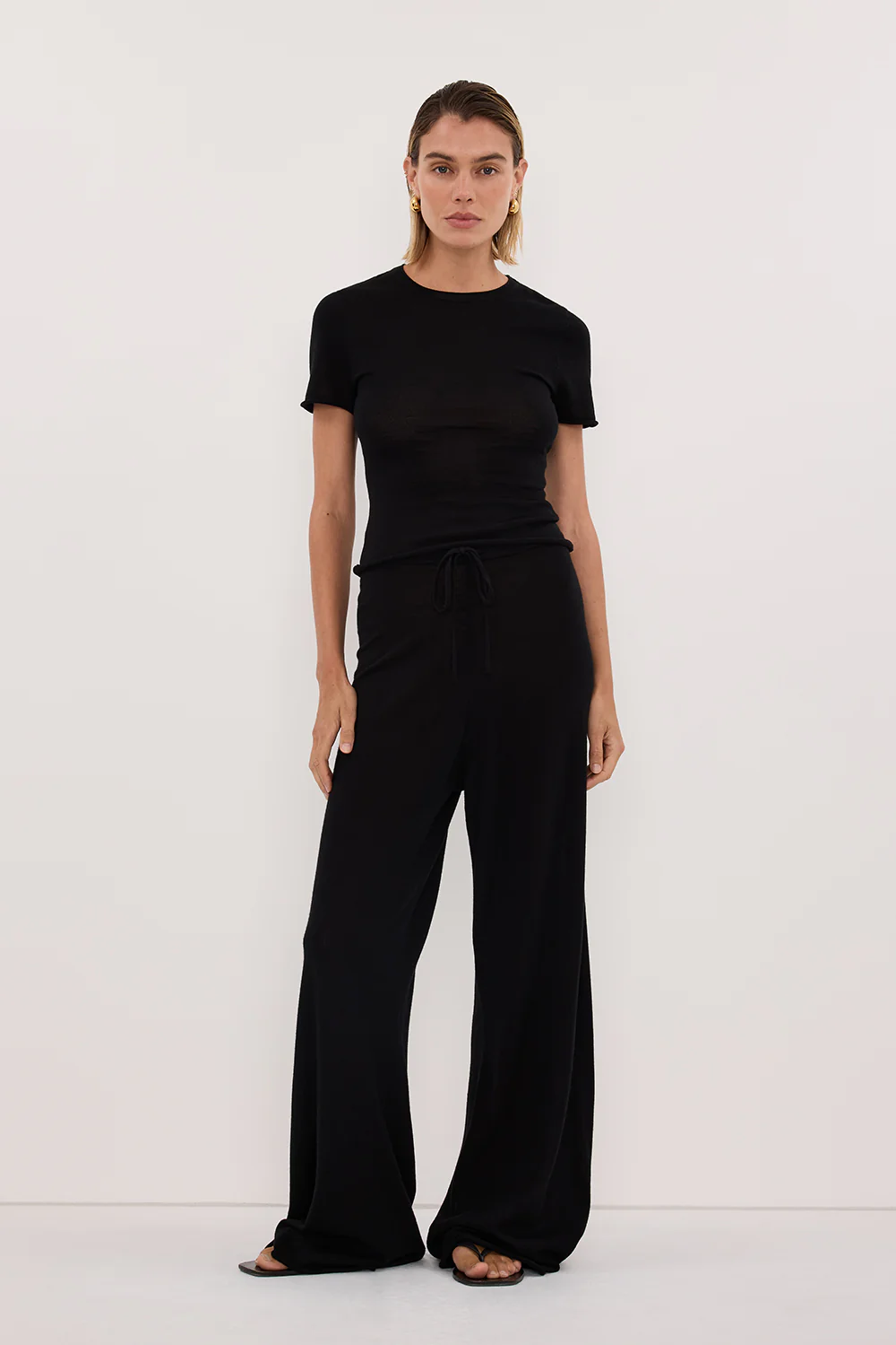 DUKE BLACK MERINO KNIT BABY TEE - Image 6