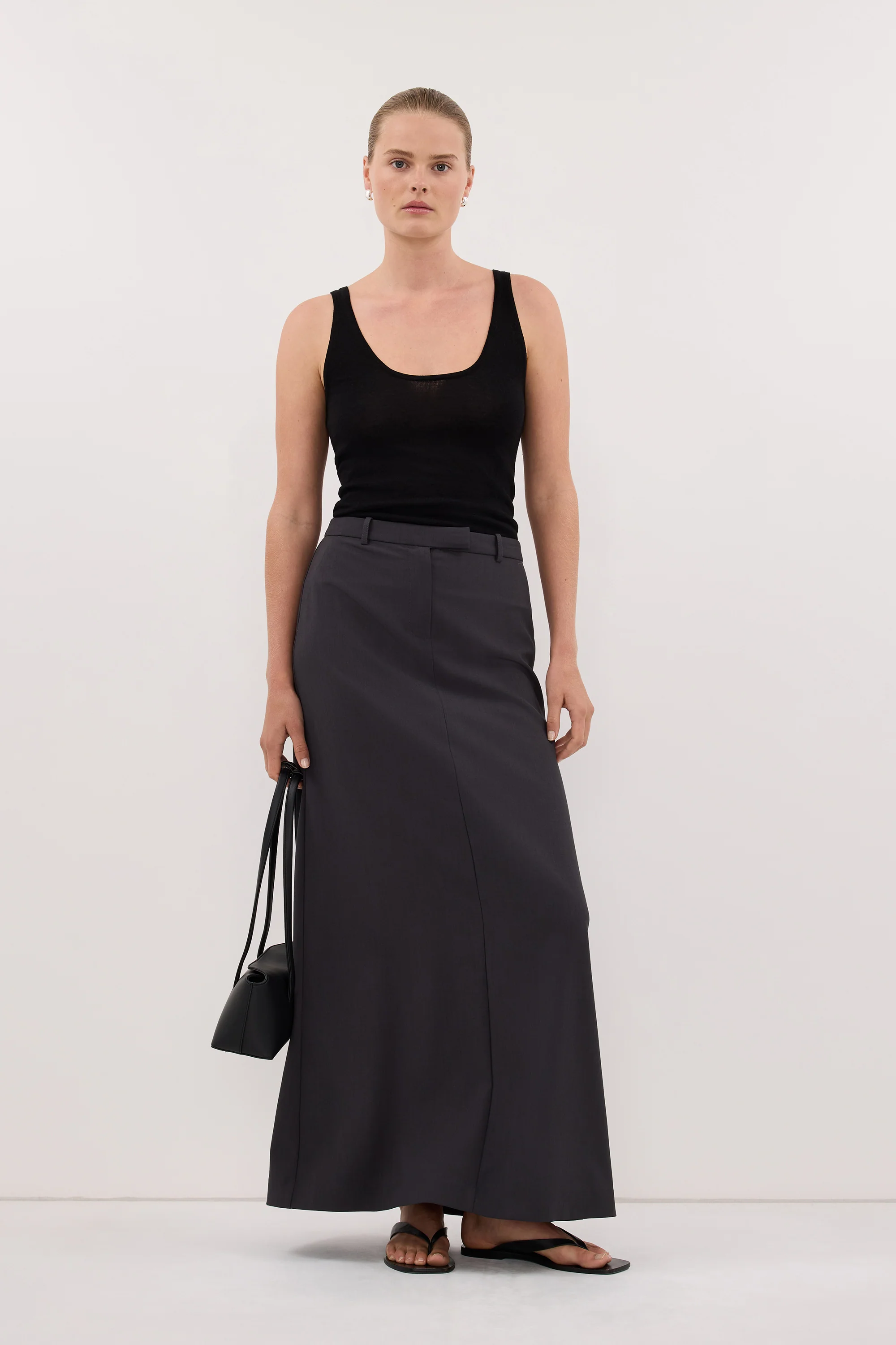 DUKE BLACK MERINO KNIT TANK