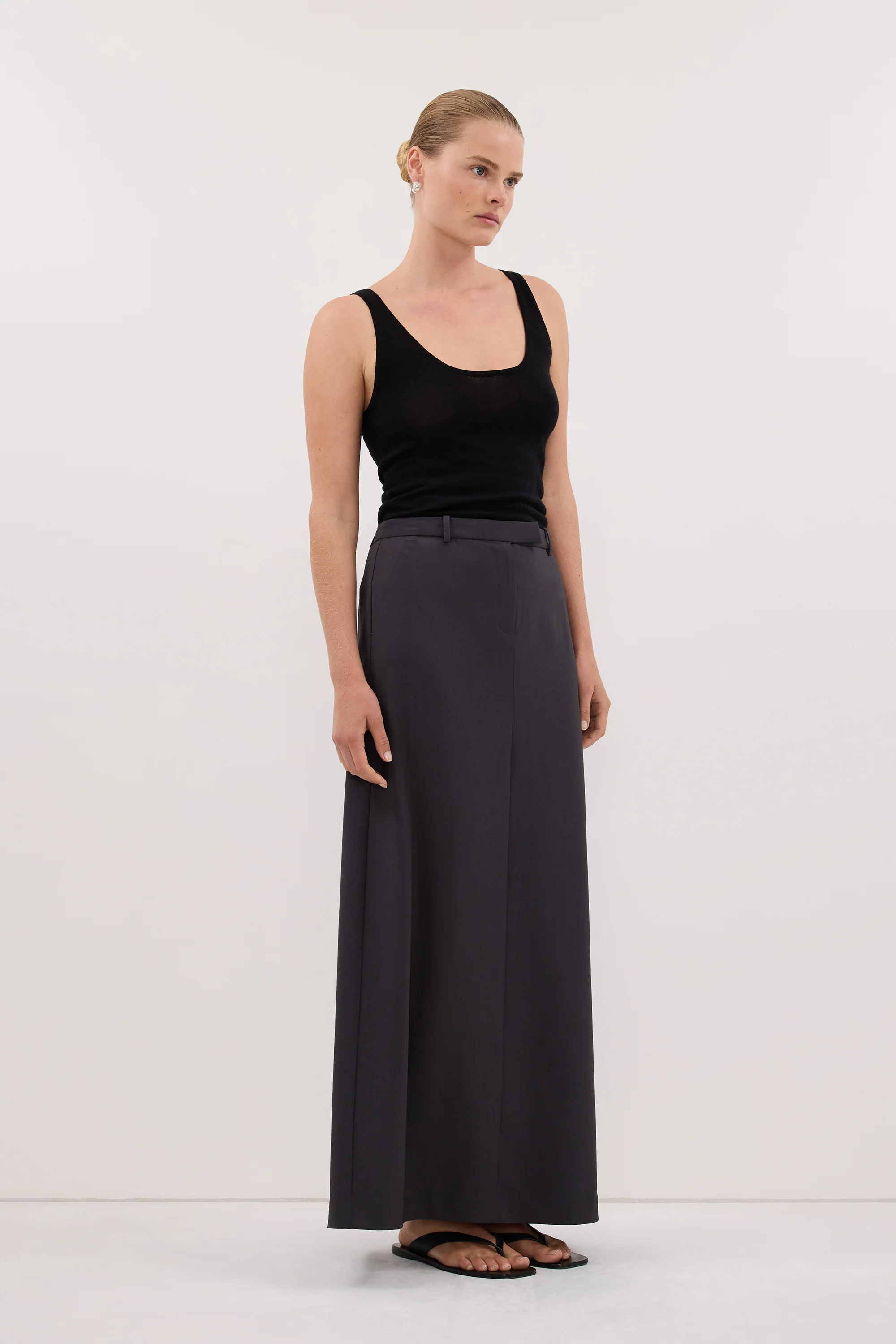 DUKE BLACK MERINO KNIT TANK - Image 3