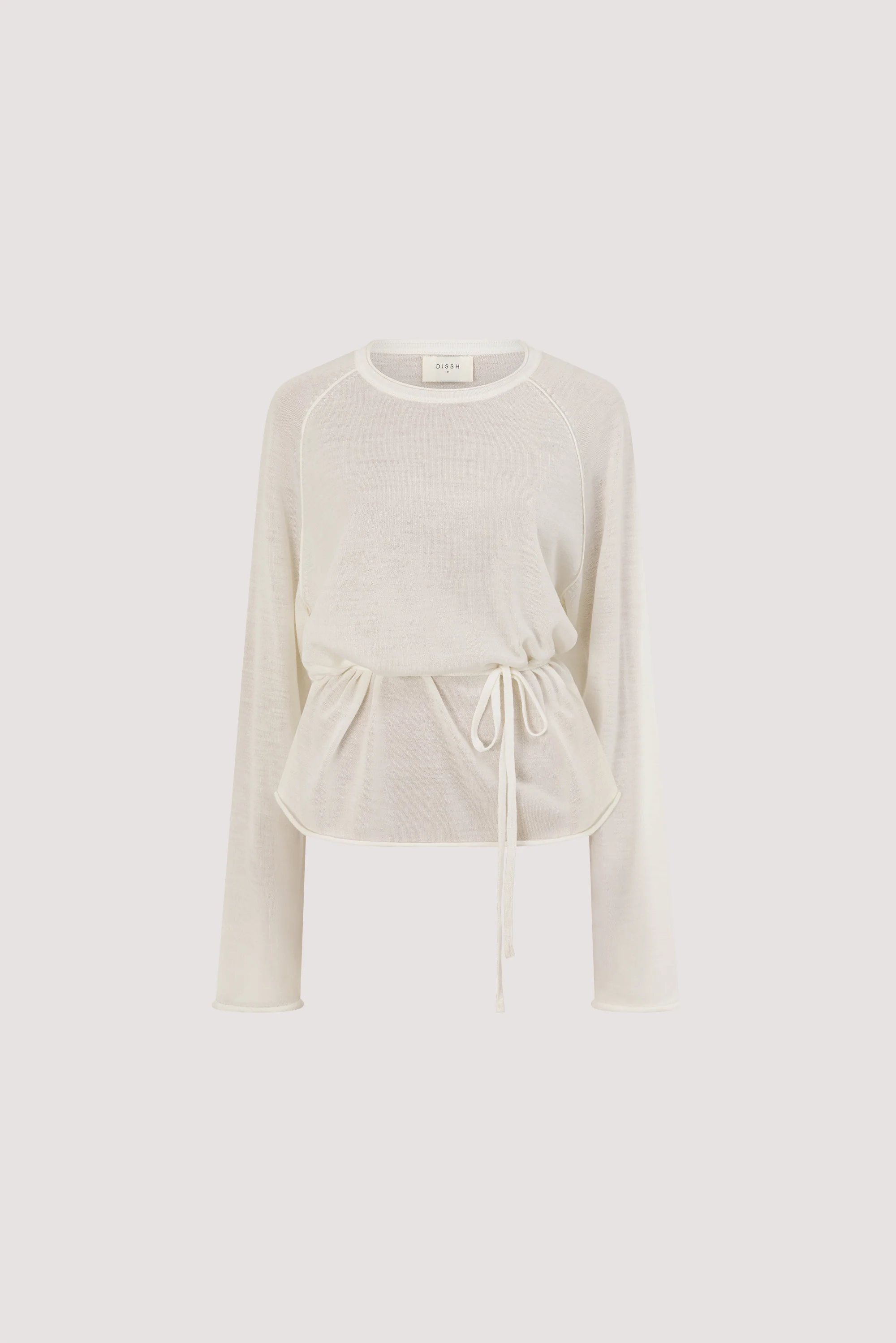 DUKE OFF WHITE TIE MERINO KNIT TOP - Image 7