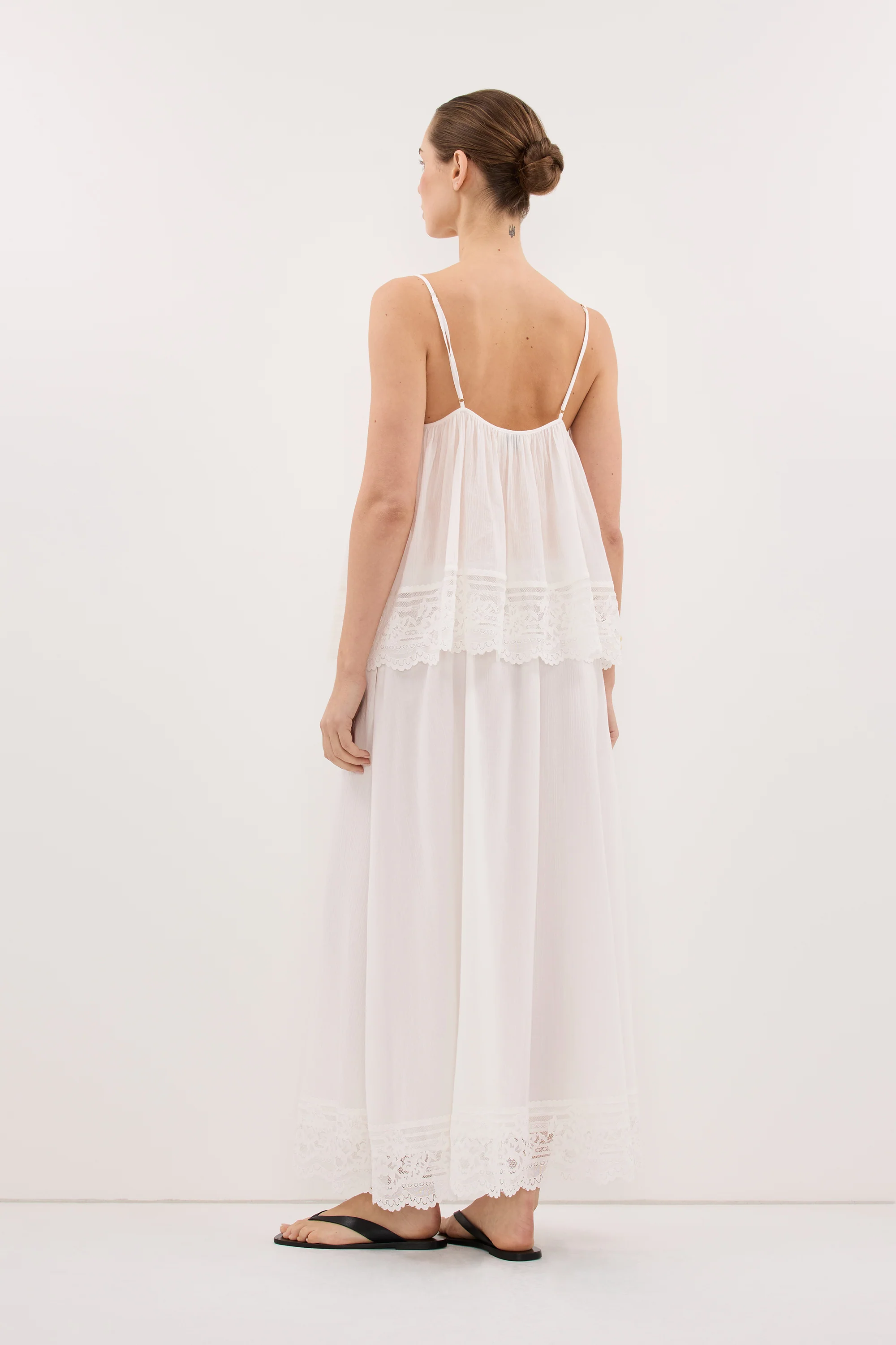 ELISA WHITE COTTON SHEER TOP - Image 4