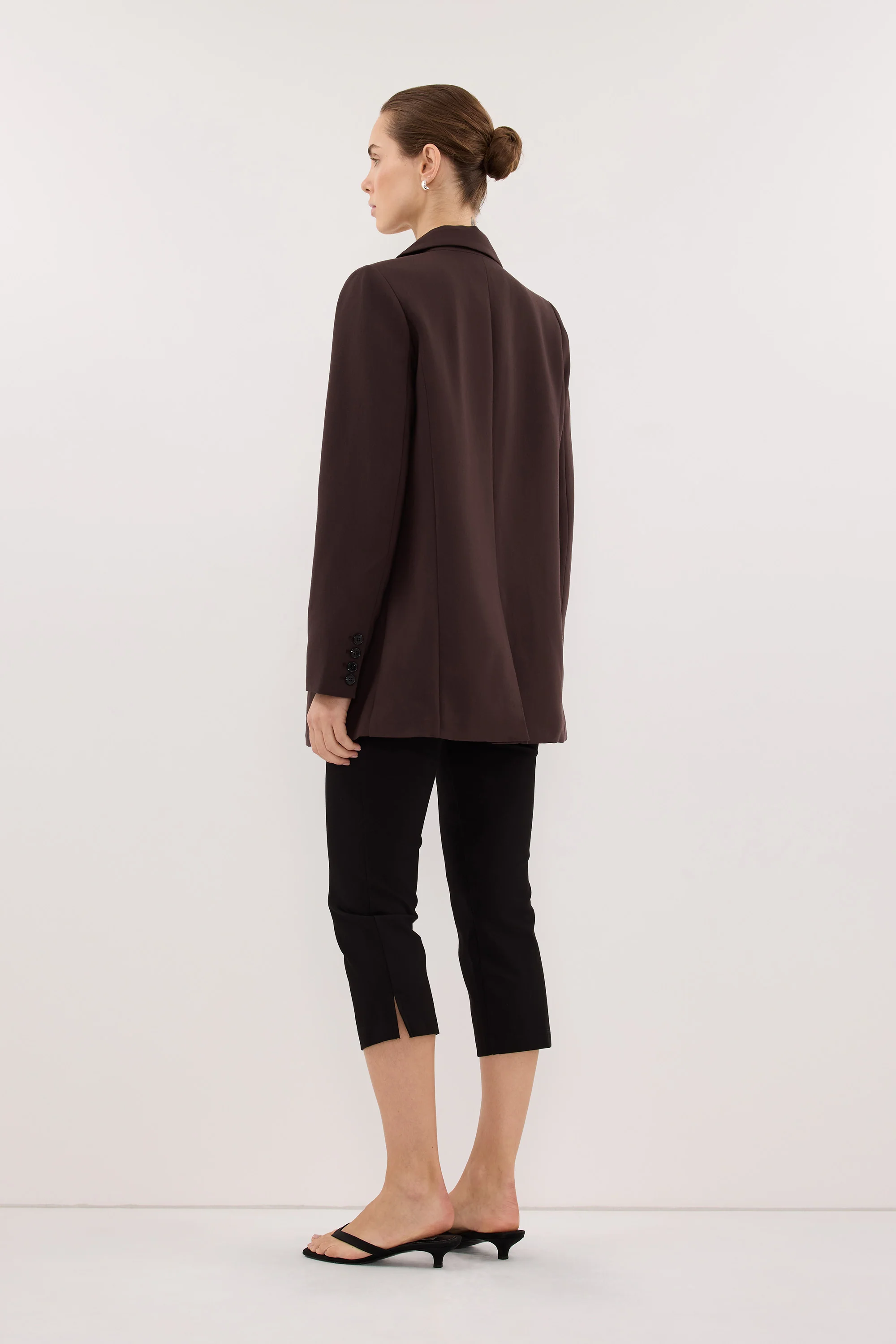 ELLE DARK CHOCOLATE BLAZER - Image 3