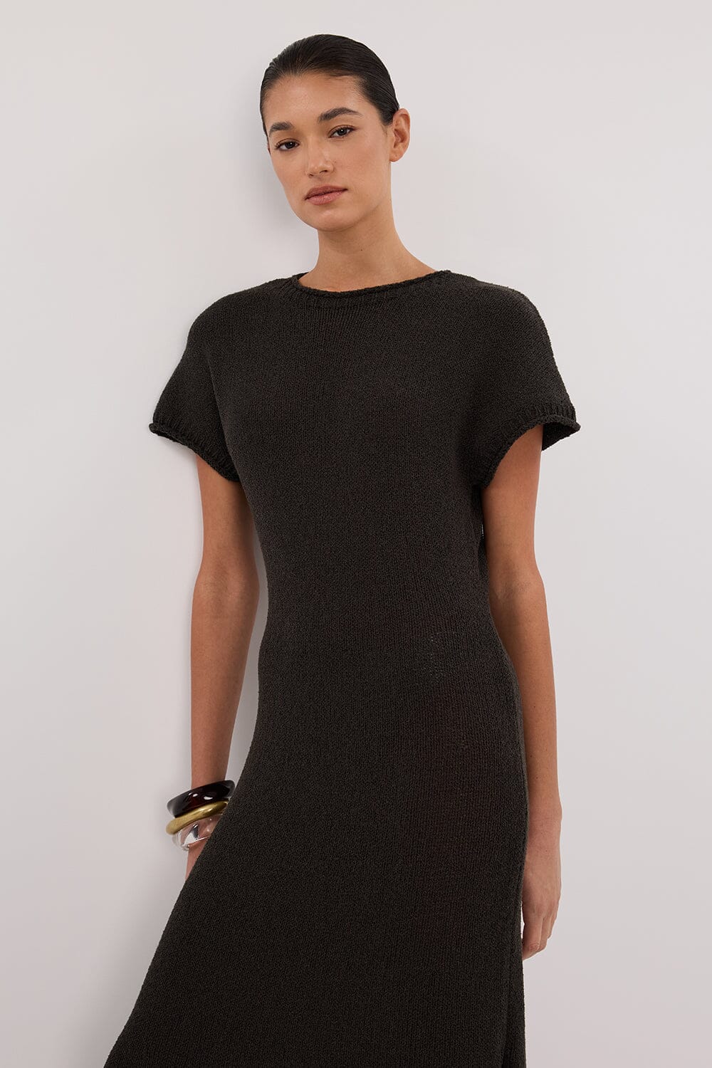 ERIN PETROL KNIT MAXI DRESS - Image 2