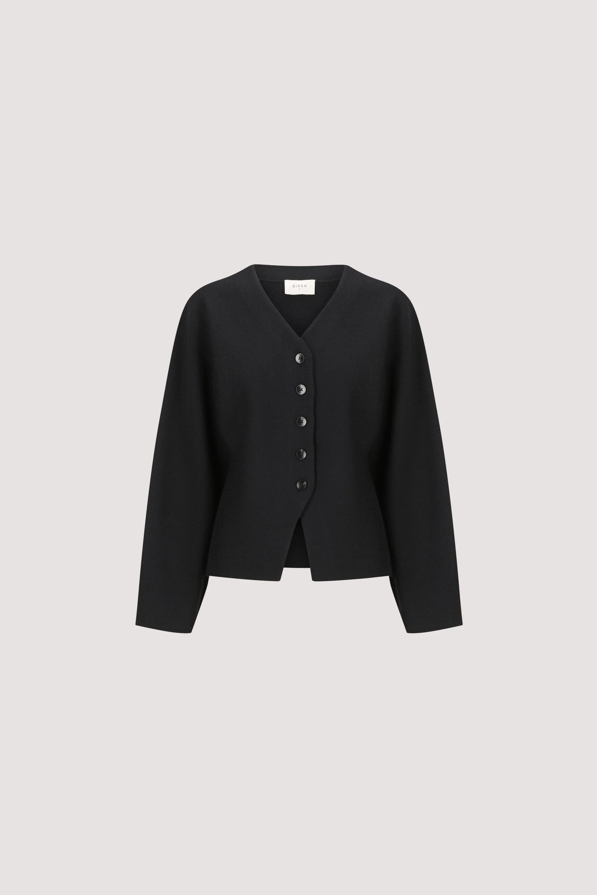 ETHEL BLACK V NECK CARDIGAN - Image 7