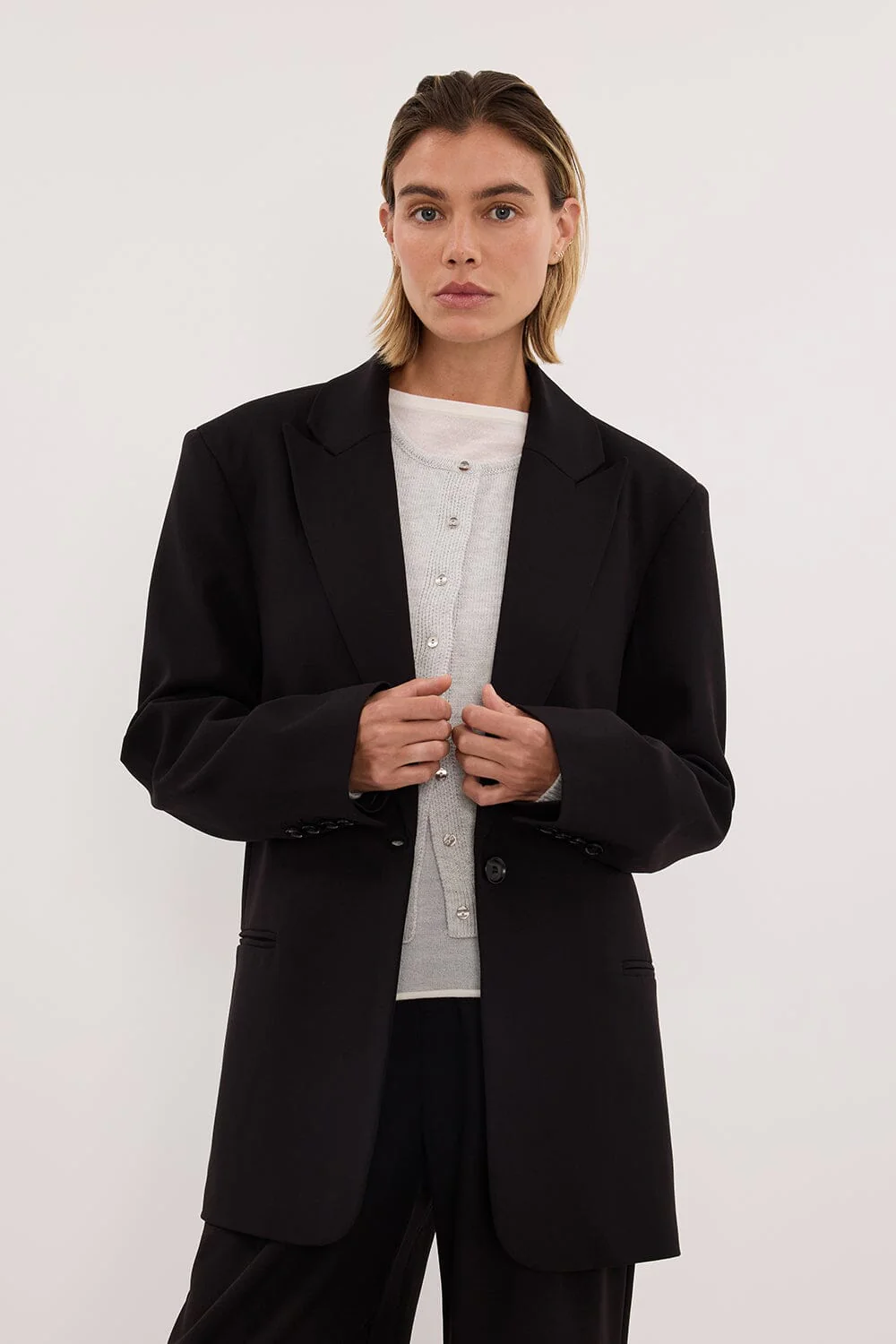 HARLEY 2.0 BLACK OVERSIZED BLAZER - Image 2
