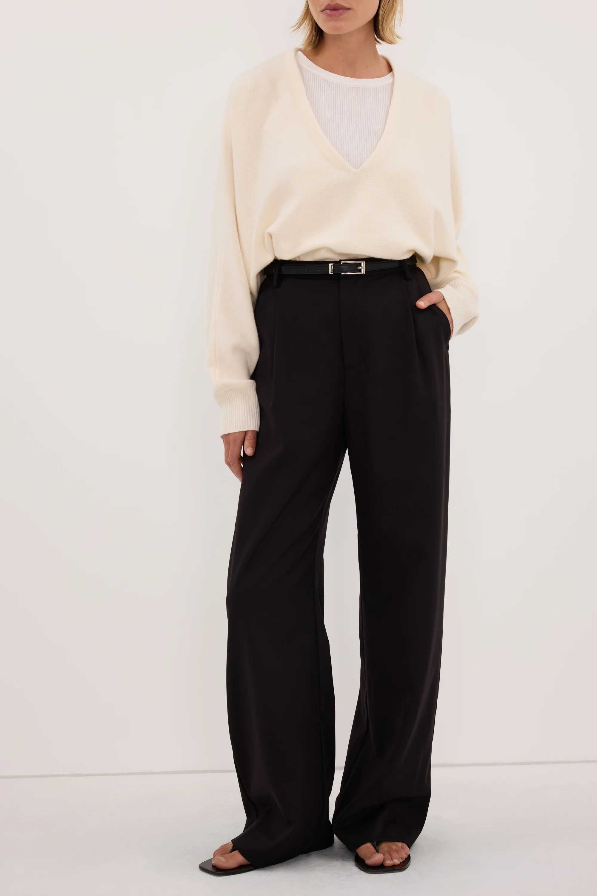 HARLEY BLACK STRAIGHT LEG PANT - Image 2