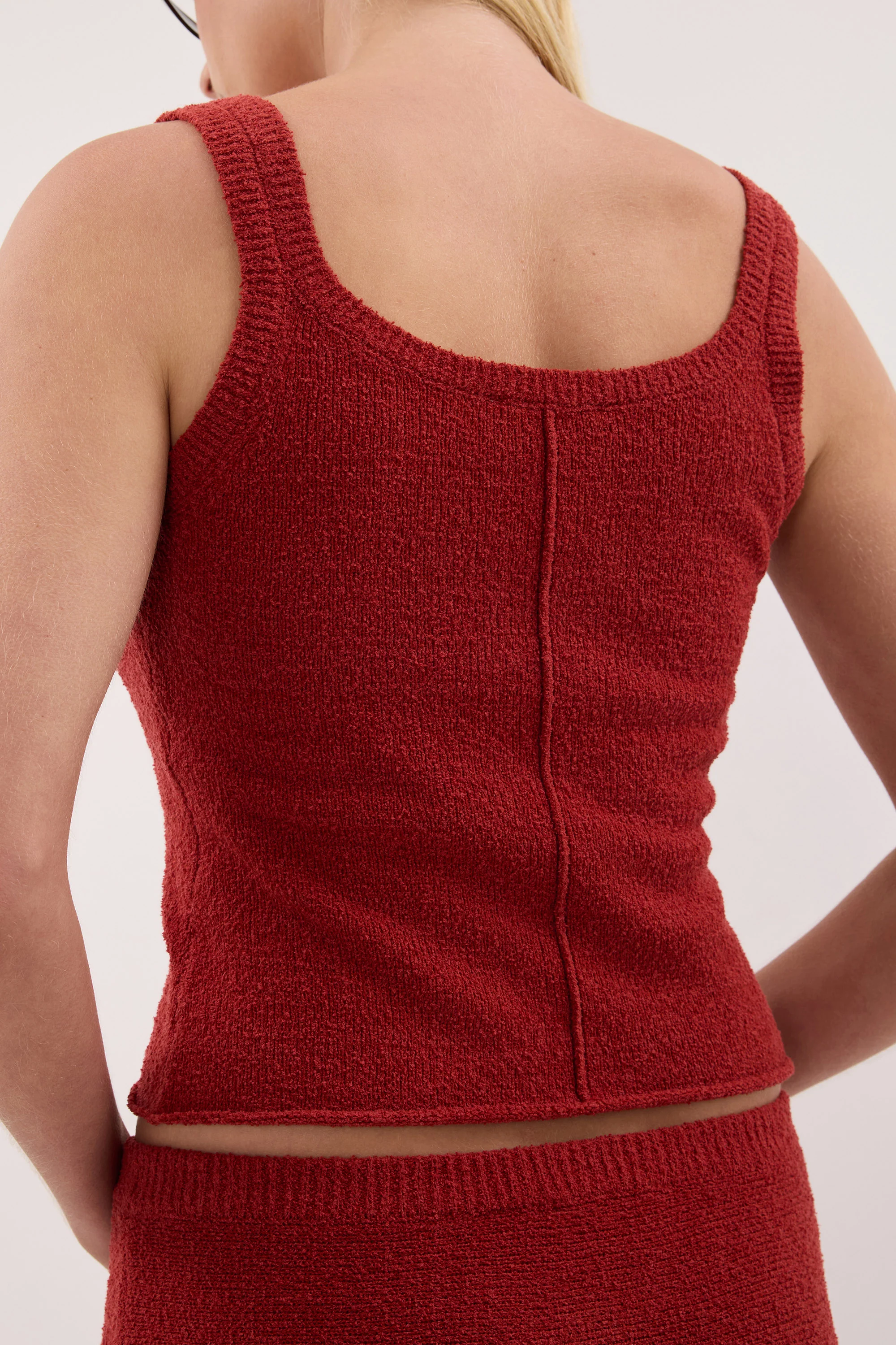 HARRIET BURNT RED KNIT TANK - Image 6