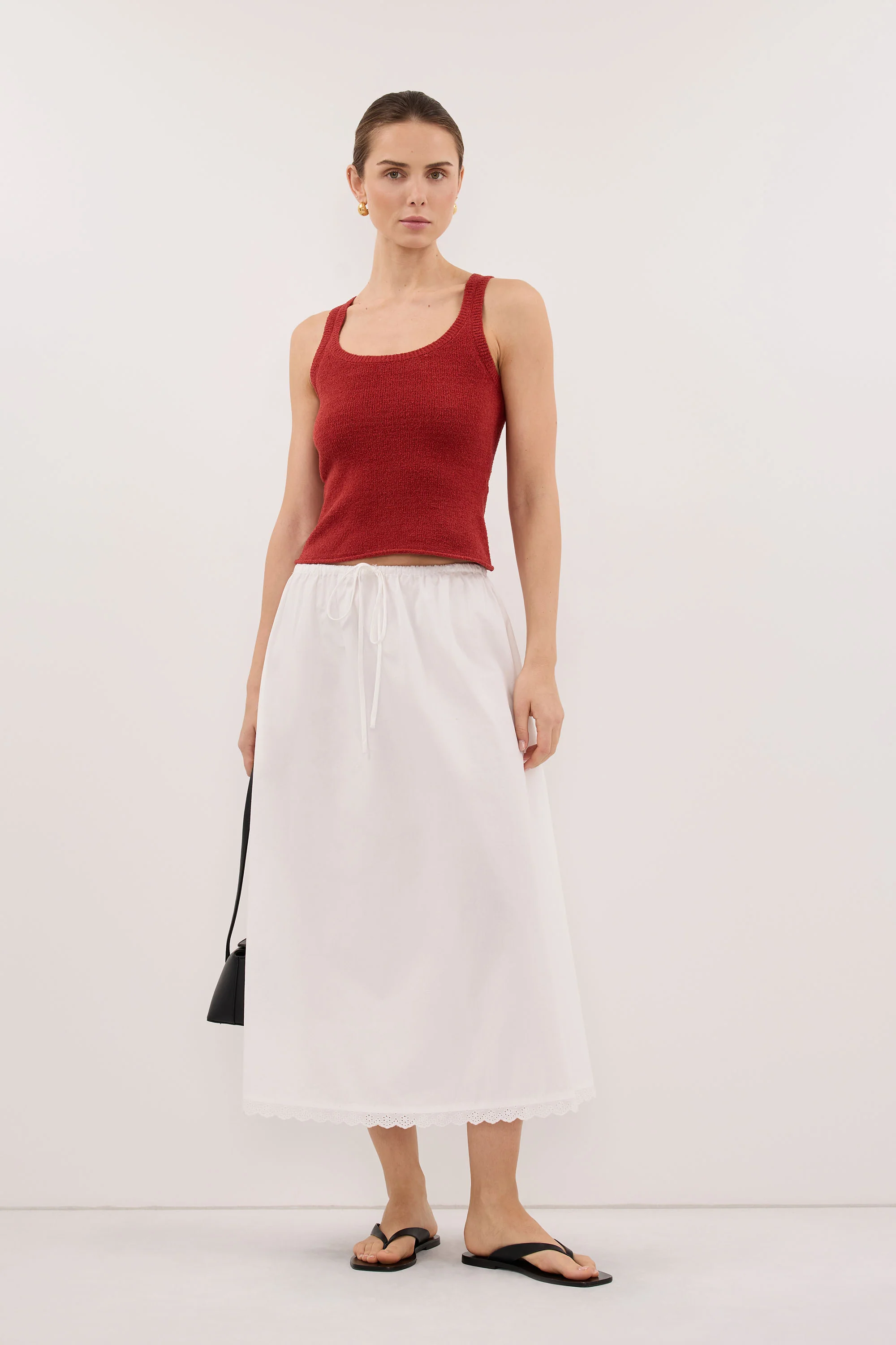 HARRIET BURNT RED KNIT TANK - Image 7