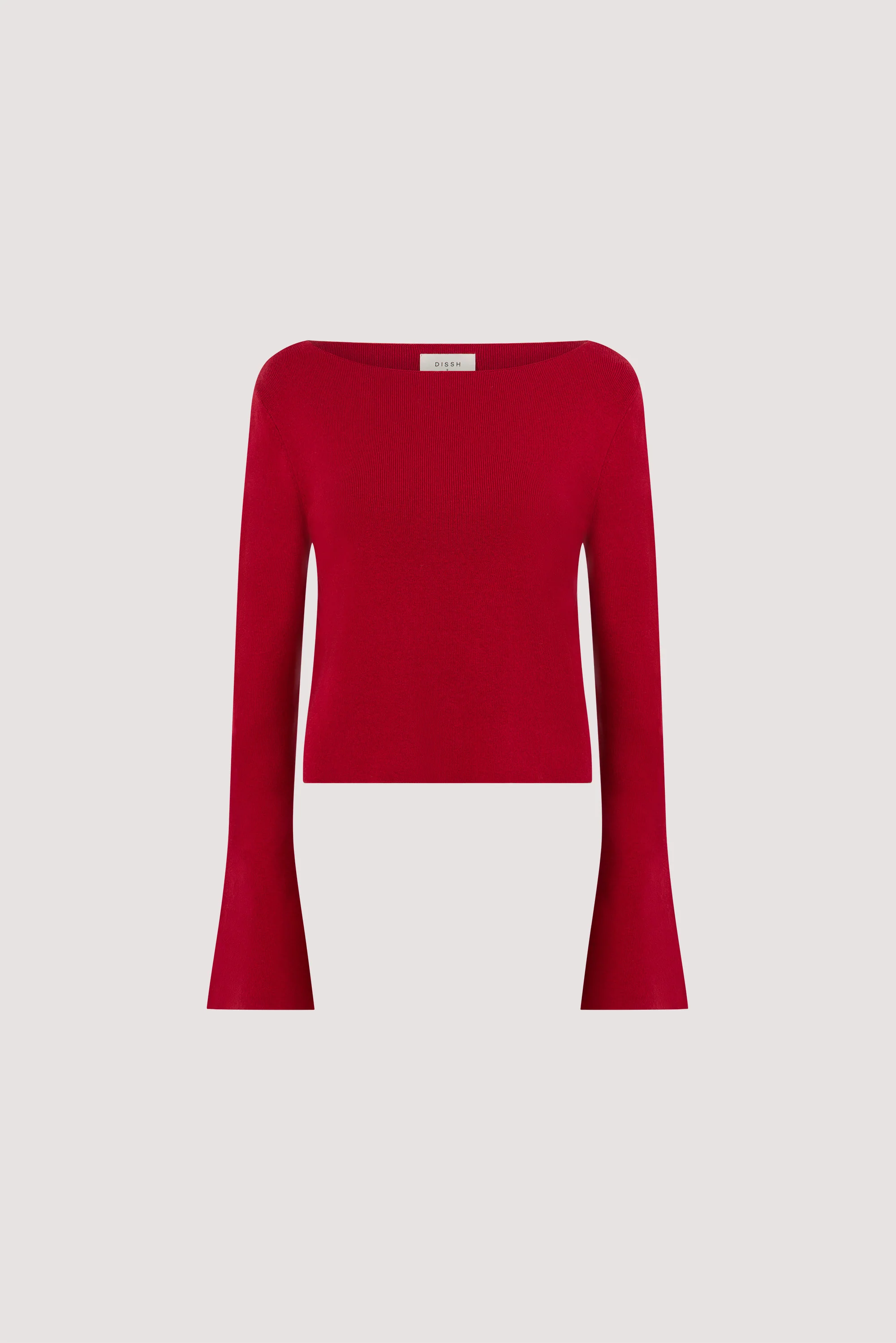 ILLARIA BURNT RED WIDE SLEEVE KNIT TOP - Image 5