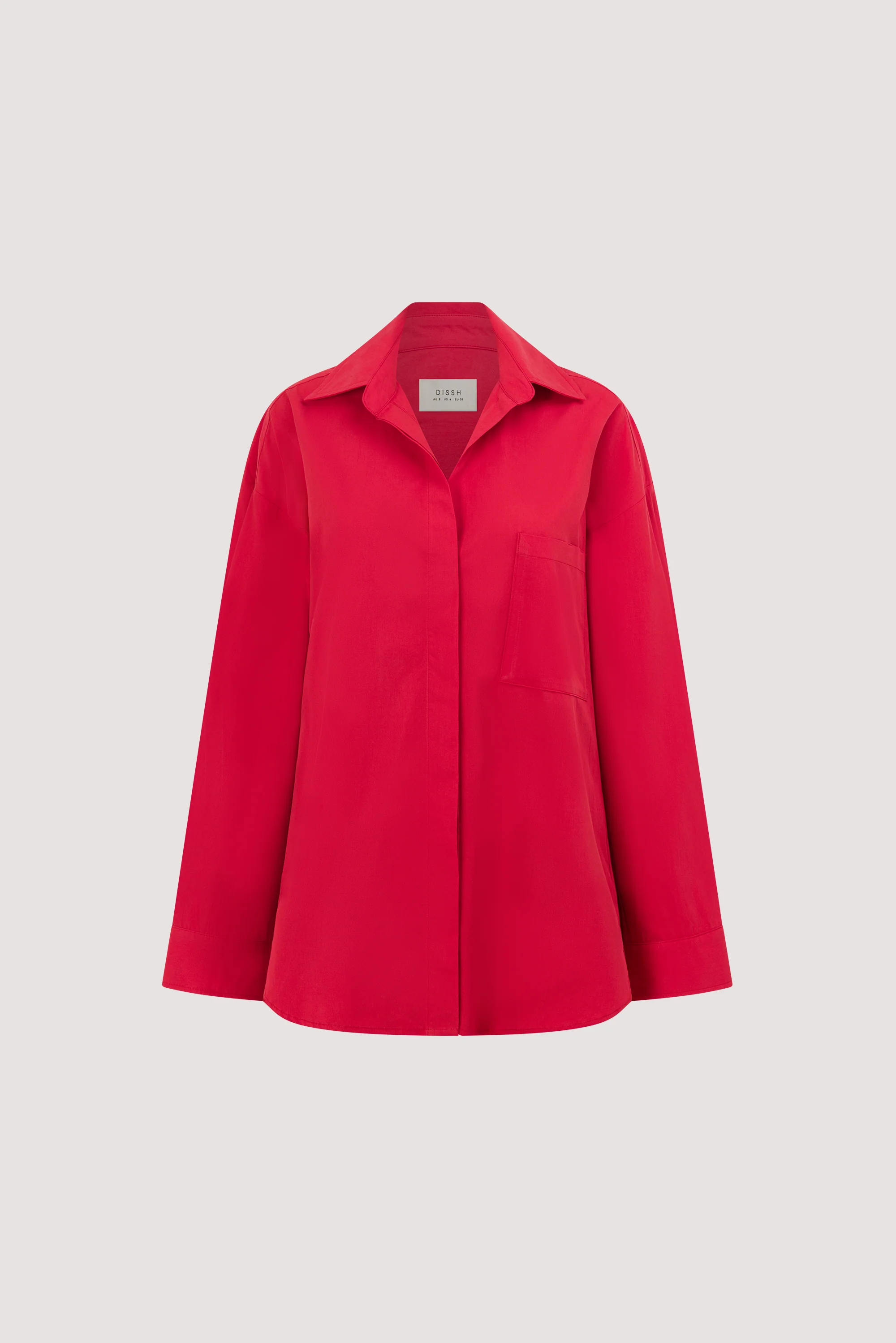 INA RED LIGHTWEIGHT COTTON SHIRT - Image 7