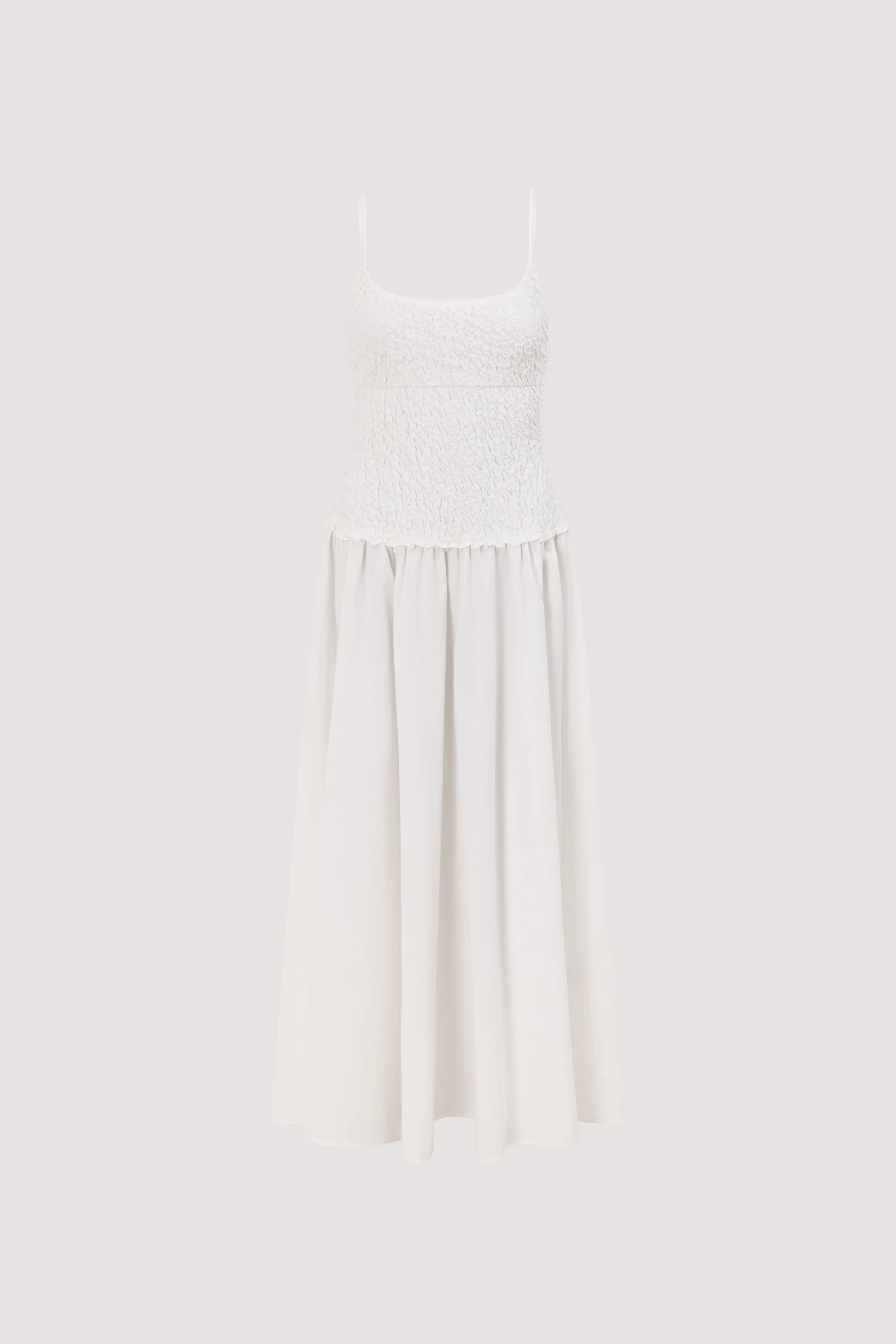 IZAIAH WHITE COTTON MIDI DRESS - Image 6